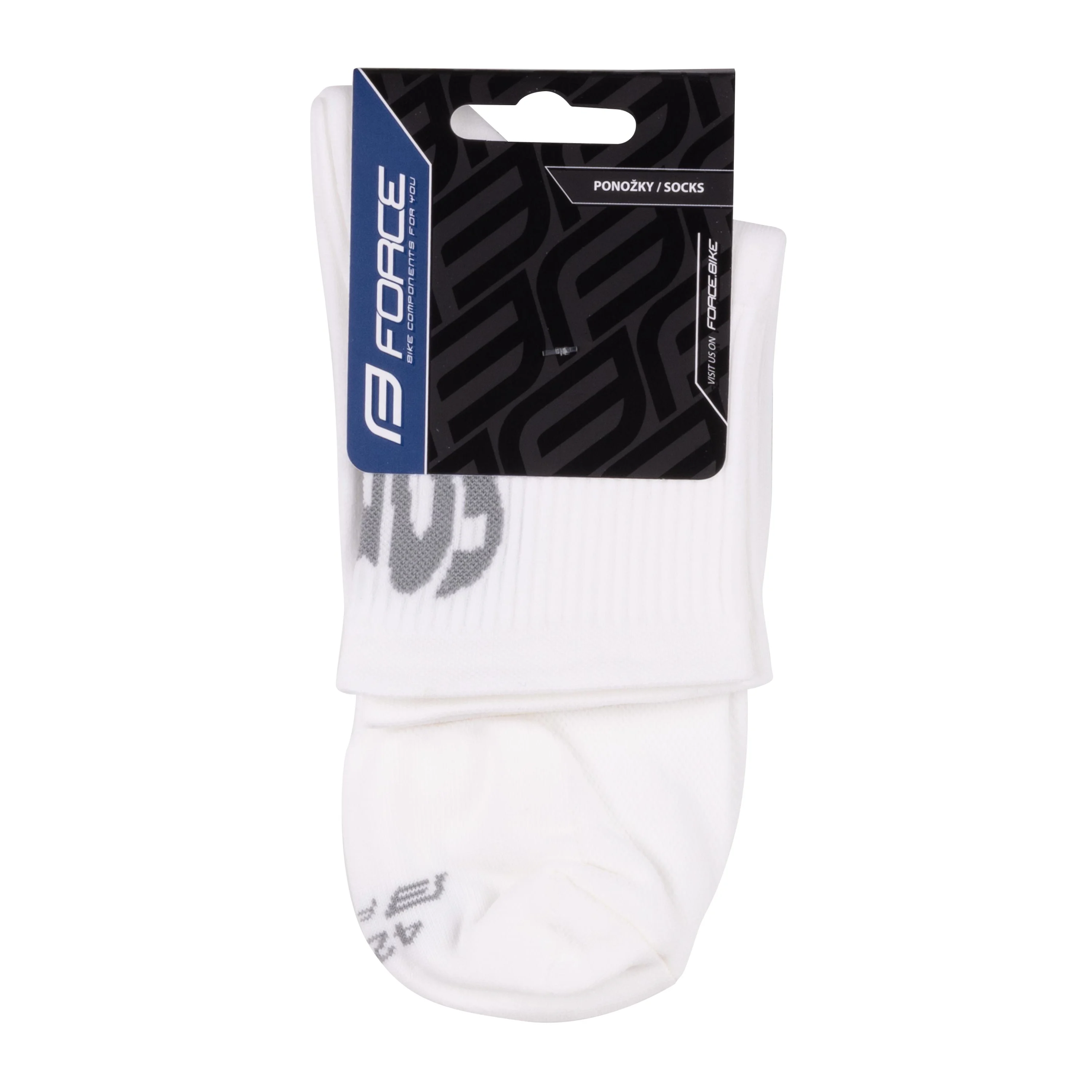 ponožky FORCE IN HEART krátké, bílé L-XL/42-46