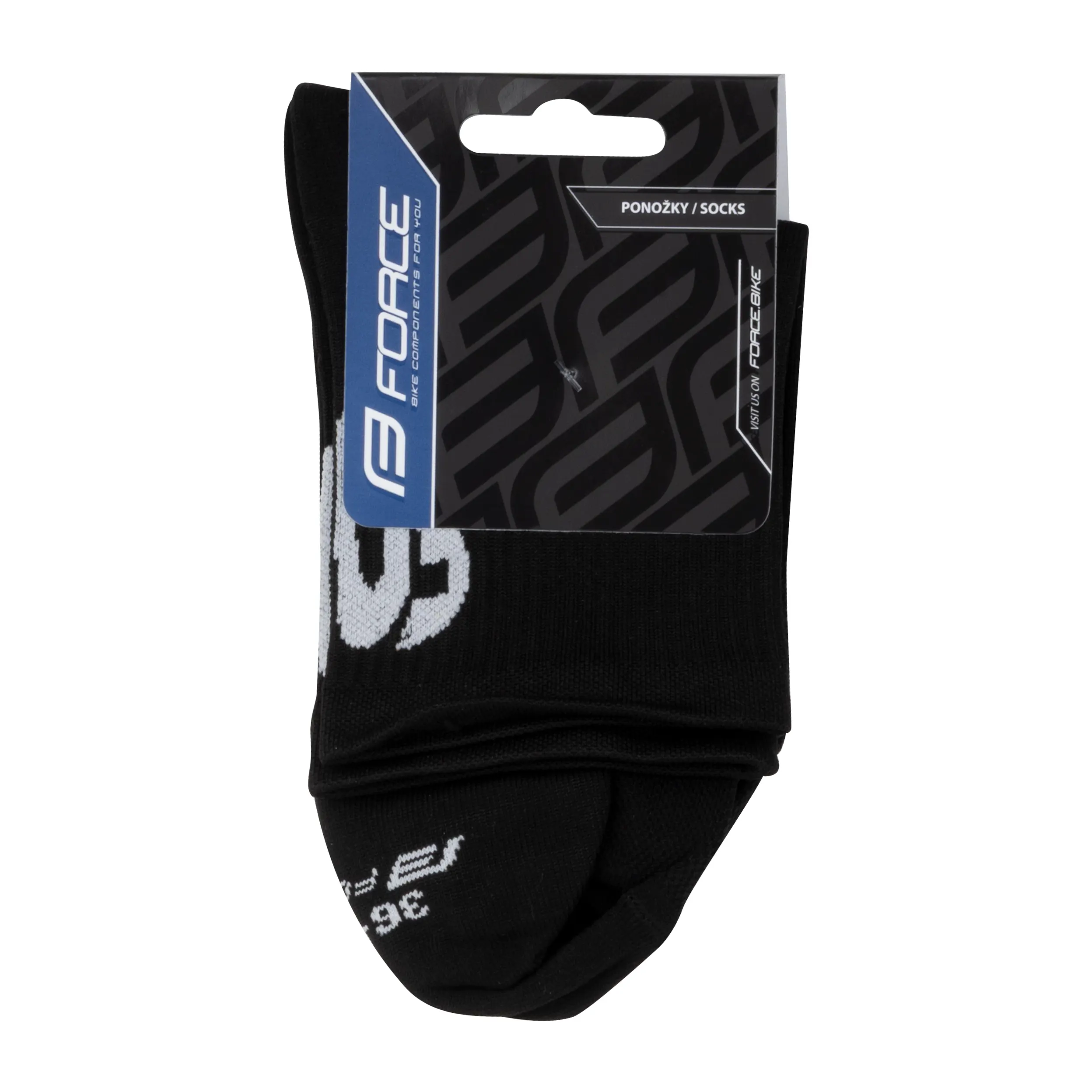 ponožky FORCE IN HEART krátké, černé L-XL/42-46