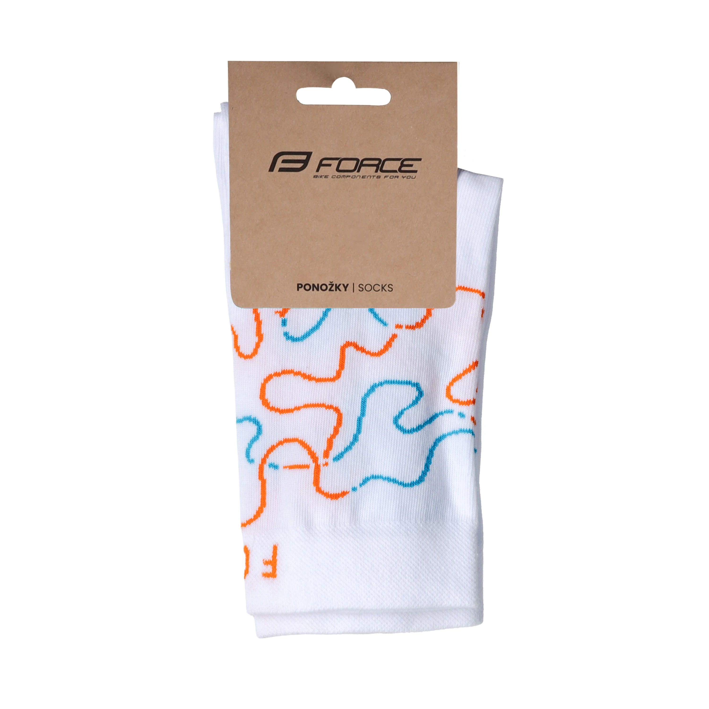 ponožky FORCE LIVERY, bílé L-XL/42-46