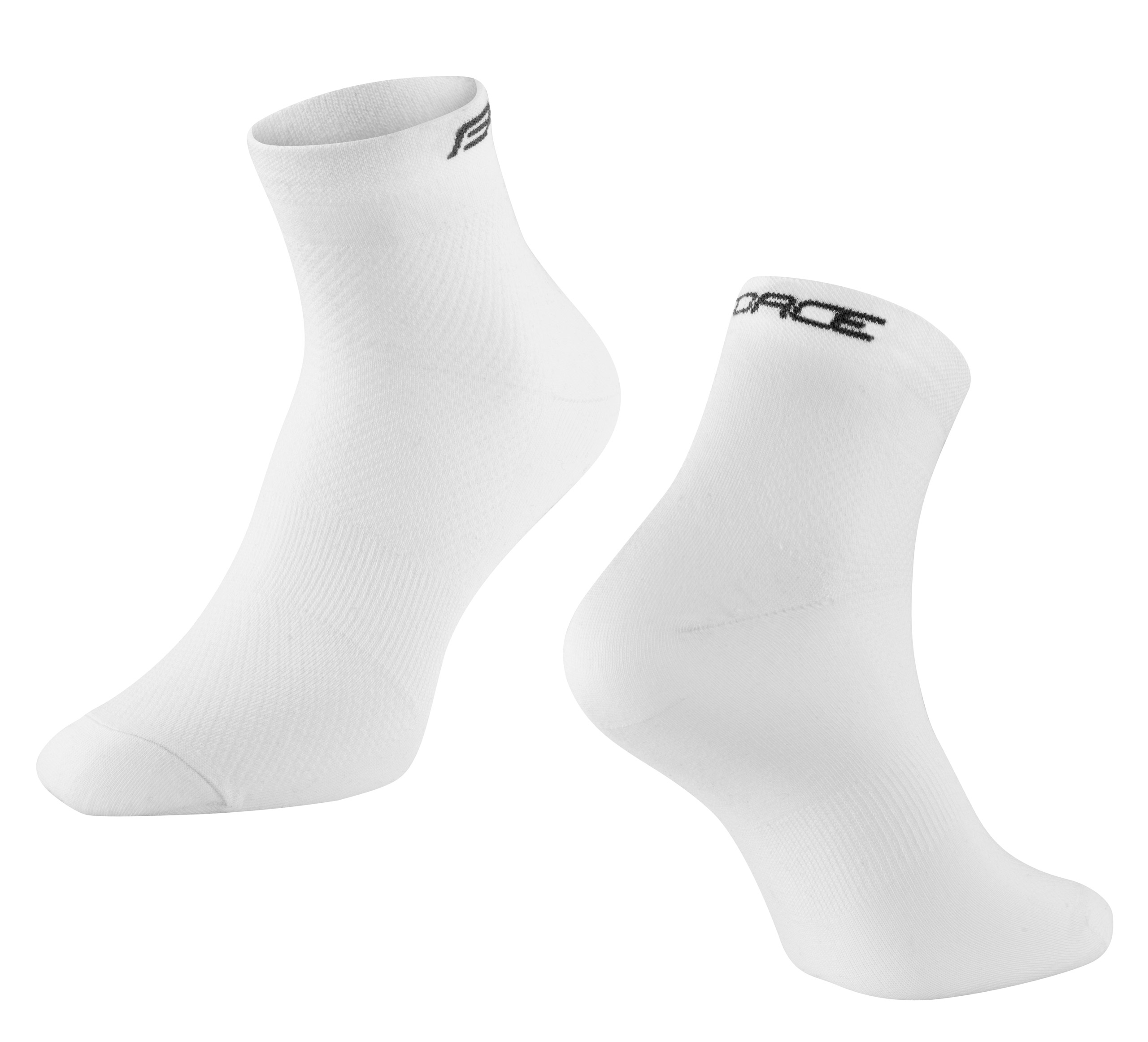 ponožky FORCE MID volnočasové, bílé L-XL/42-46