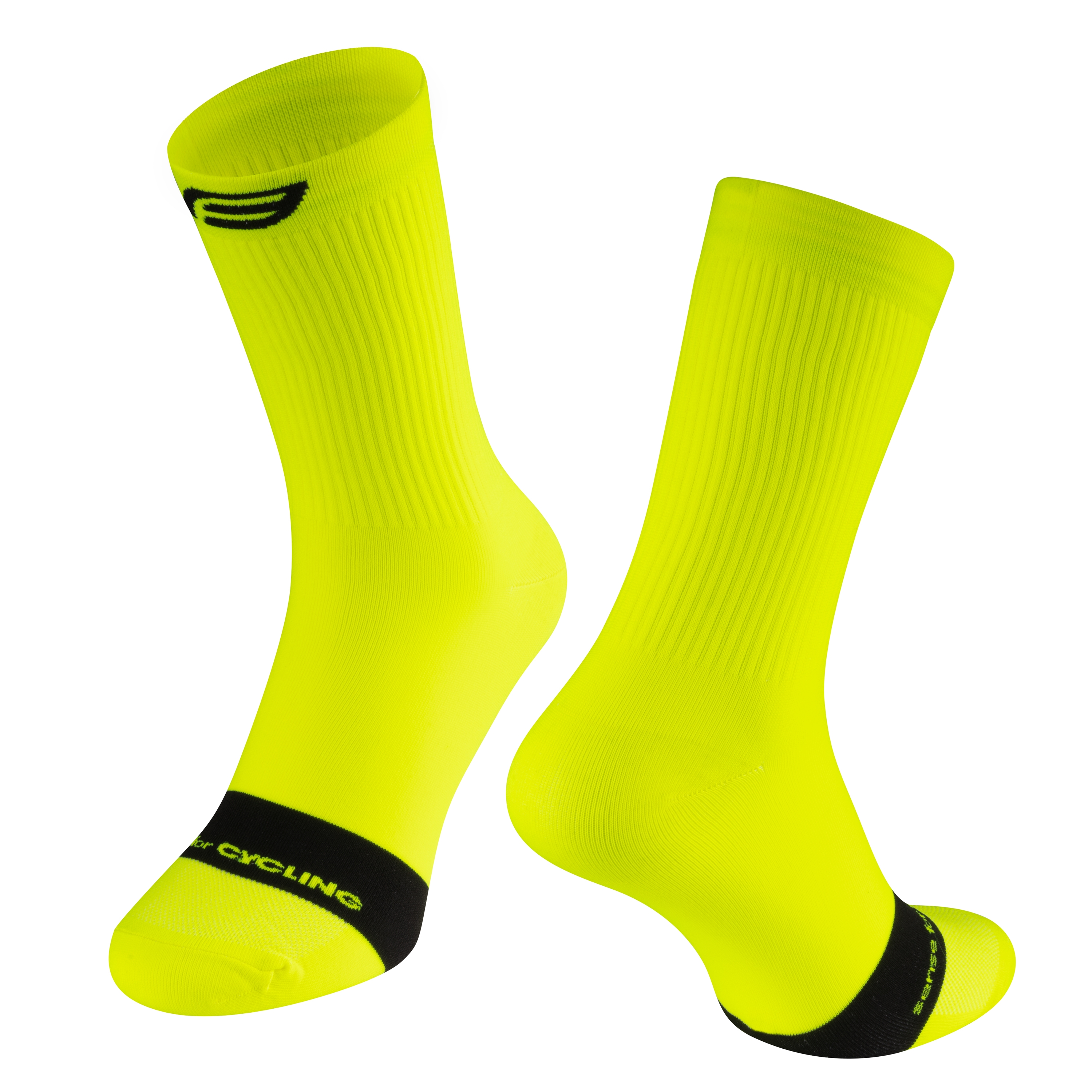 ponožky FORCE NOBLE, fluo-černé S-M/36-41