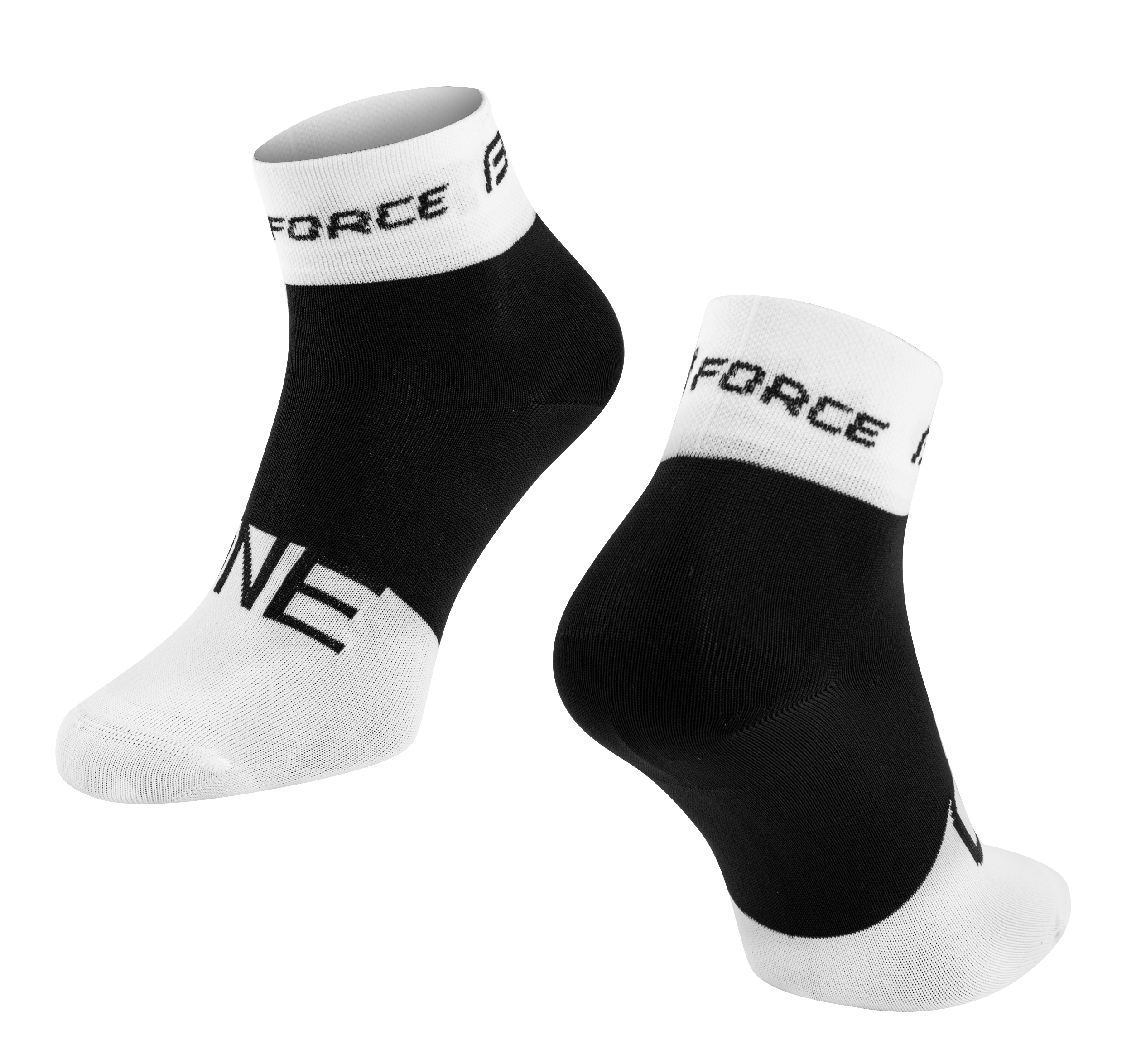 ponožky FORCE ONE, bílo-černé S-M/36-41