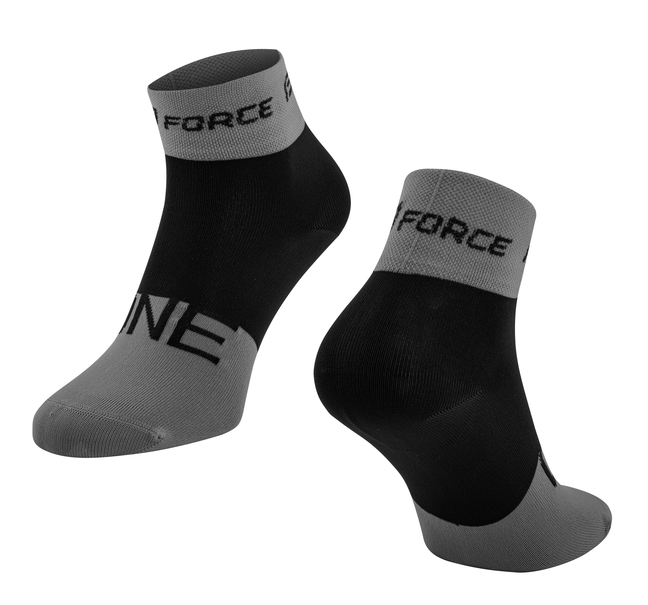 ponožky FORCE ONE, šedo-černé XXS-XS/30-35