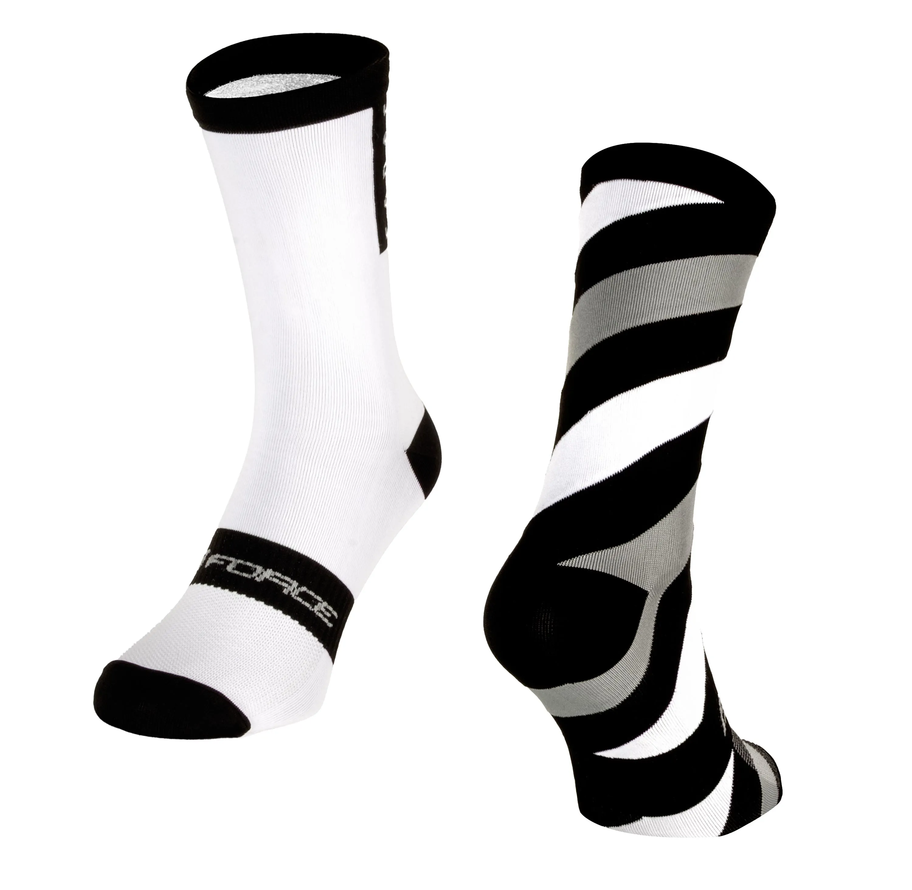 ponožky FORCE SLANTED, černo-bílé L-XL/42-46