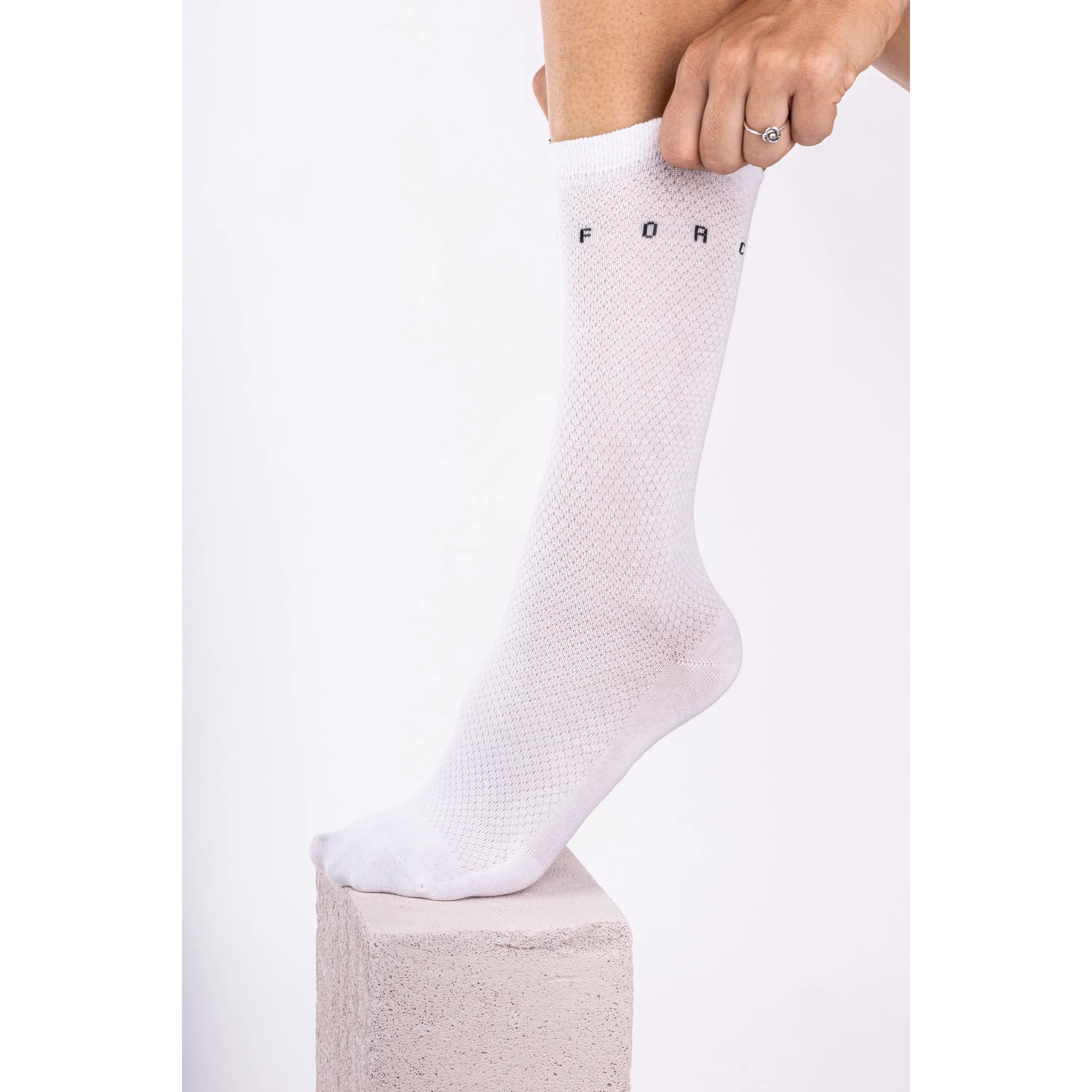ponožky FORCE SNAP SPORT, bílé L-XL/42-46