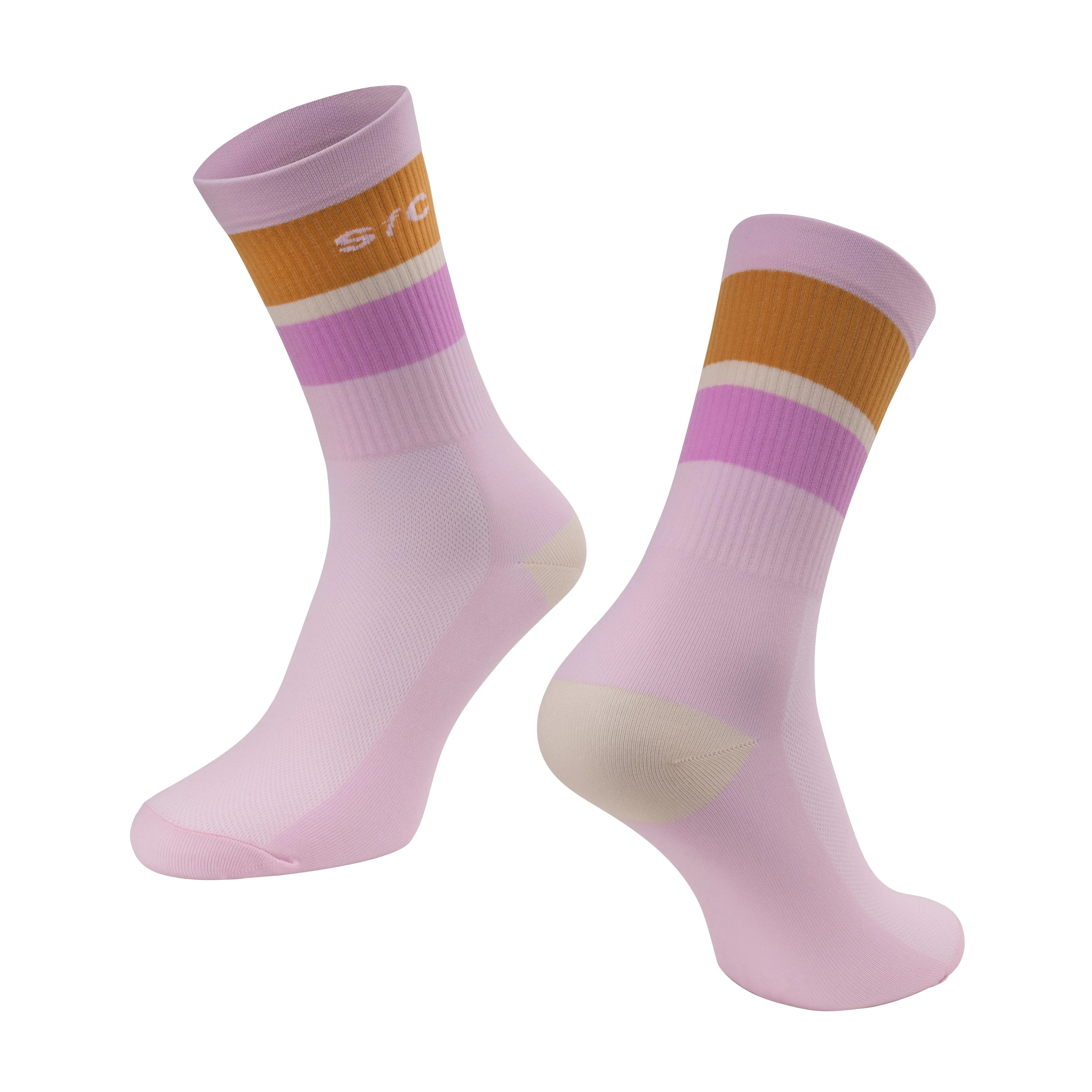 ponožky FORCE STRIPE dlouhé, fialové S-M/36-41