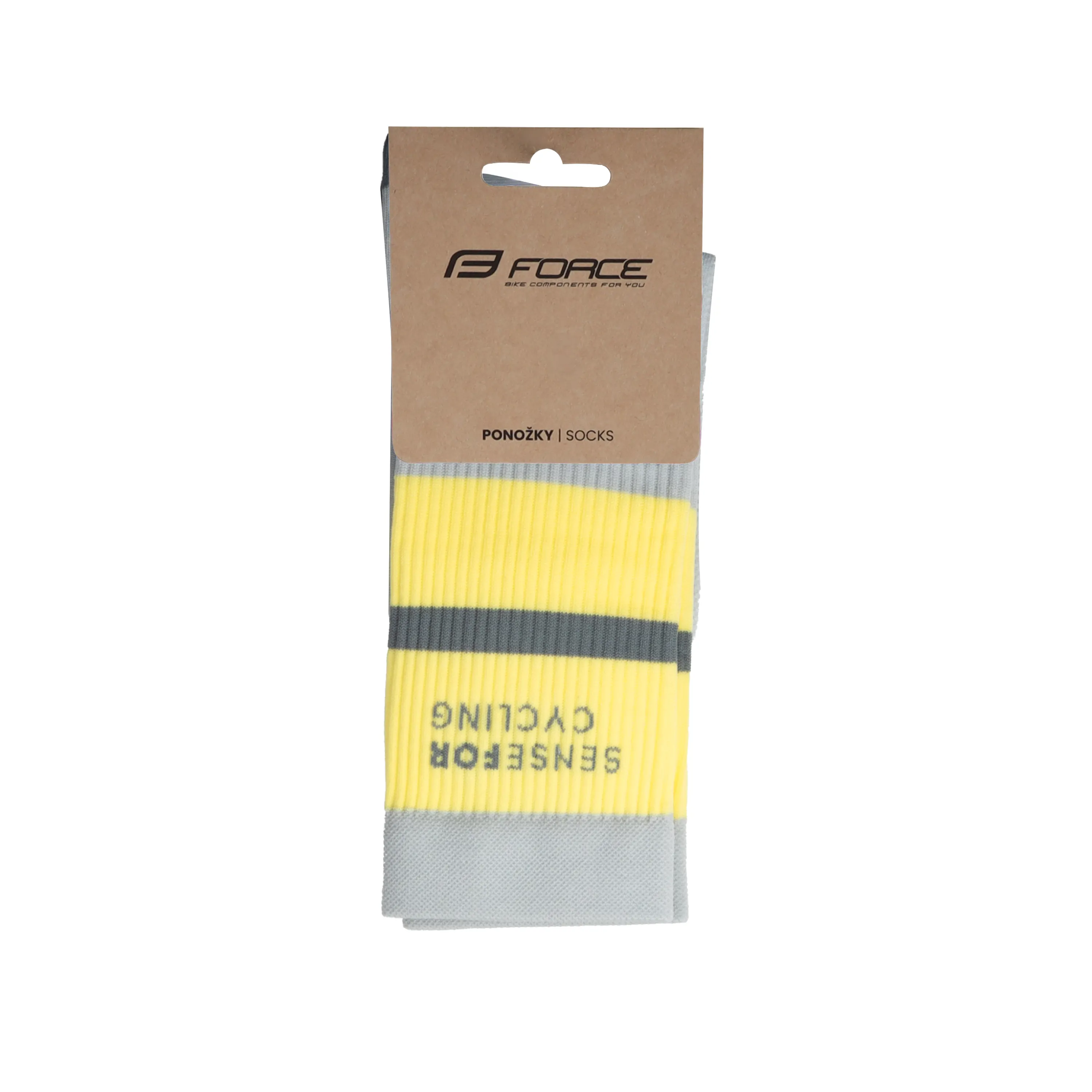 ponožky FORCE STRIPE dlouhé, šedé S-M/36-41