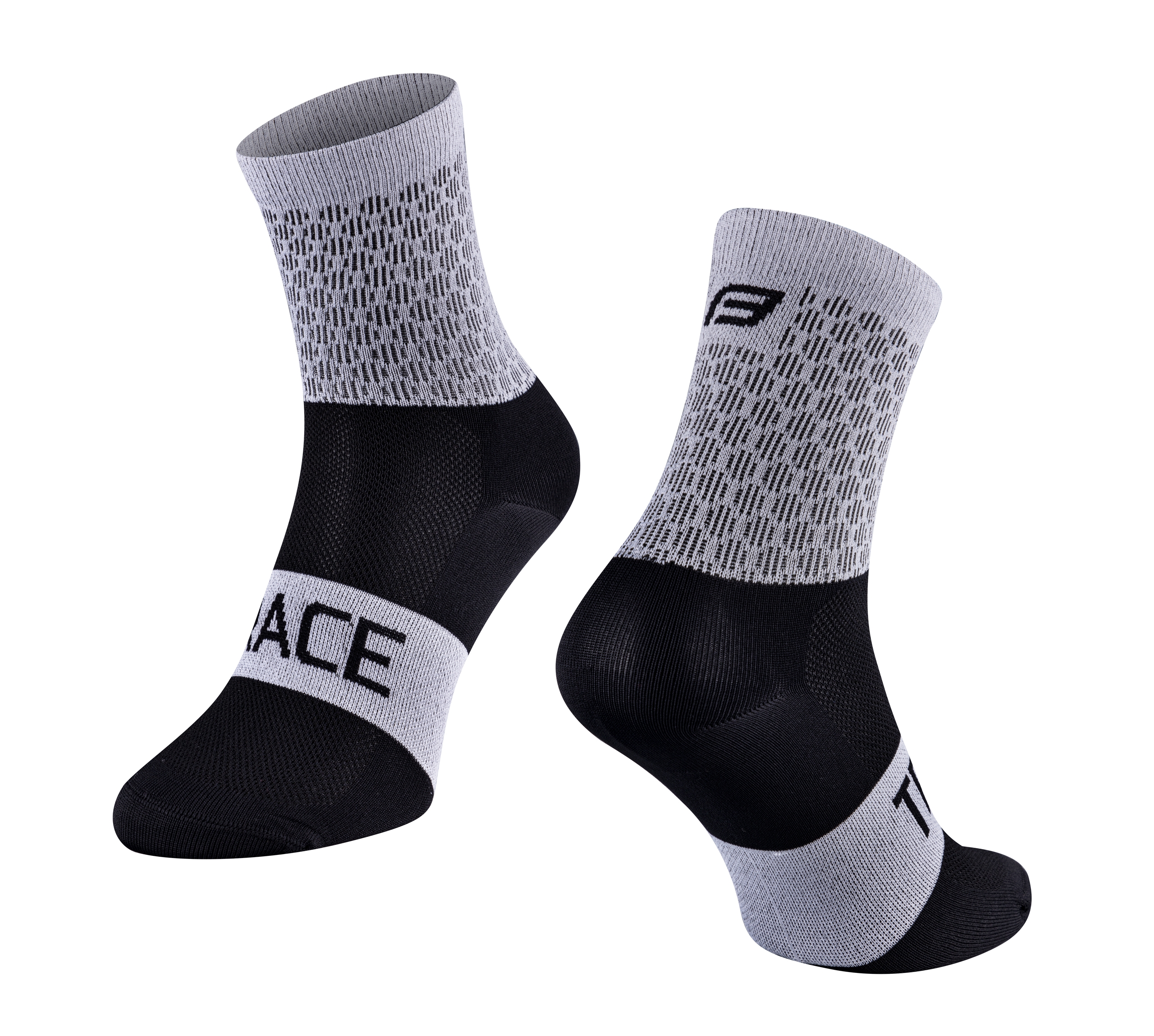ponožky FORCE TRACE, bílo-černé
