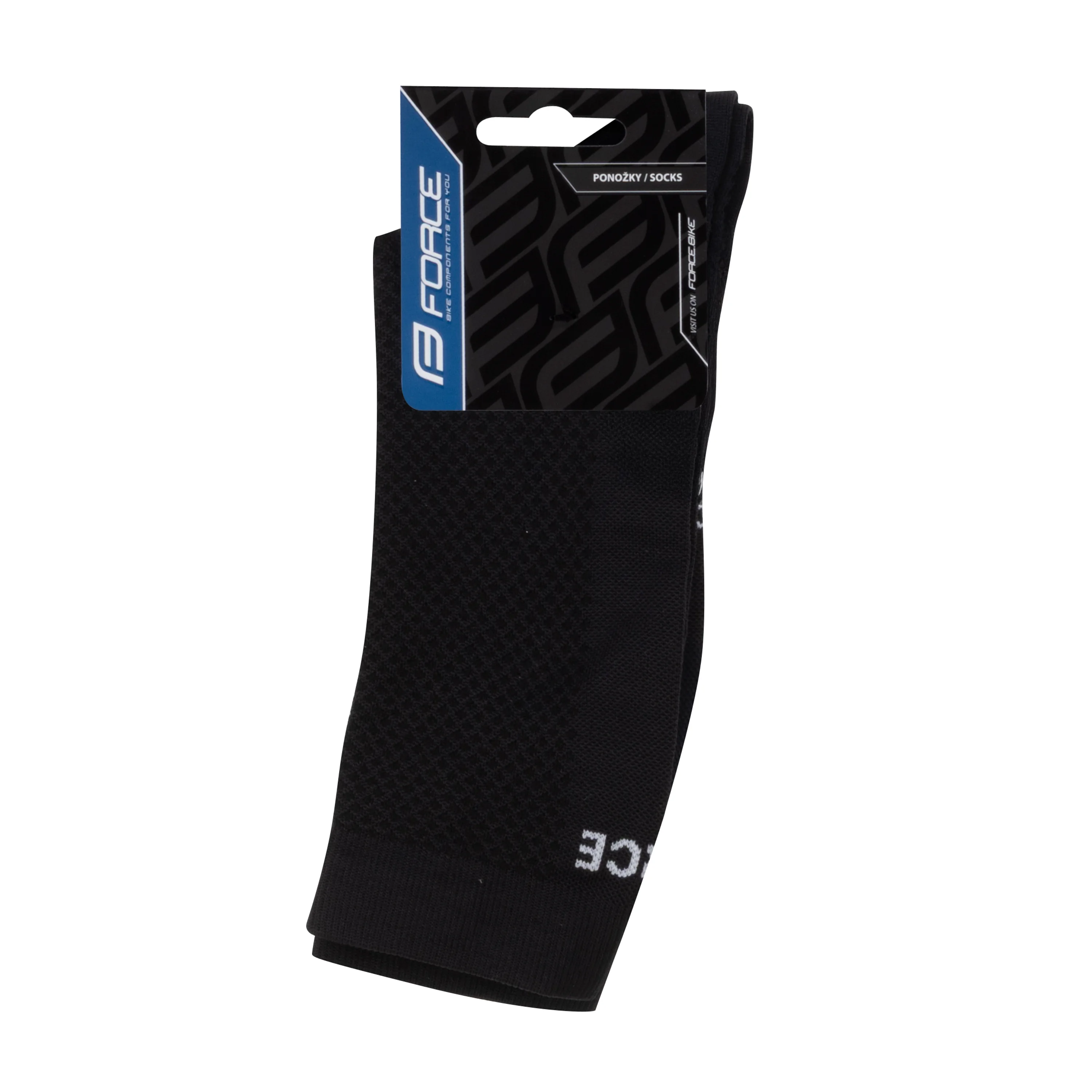 ponožky FORCE VERDONE, černé L-XL / 43 -47