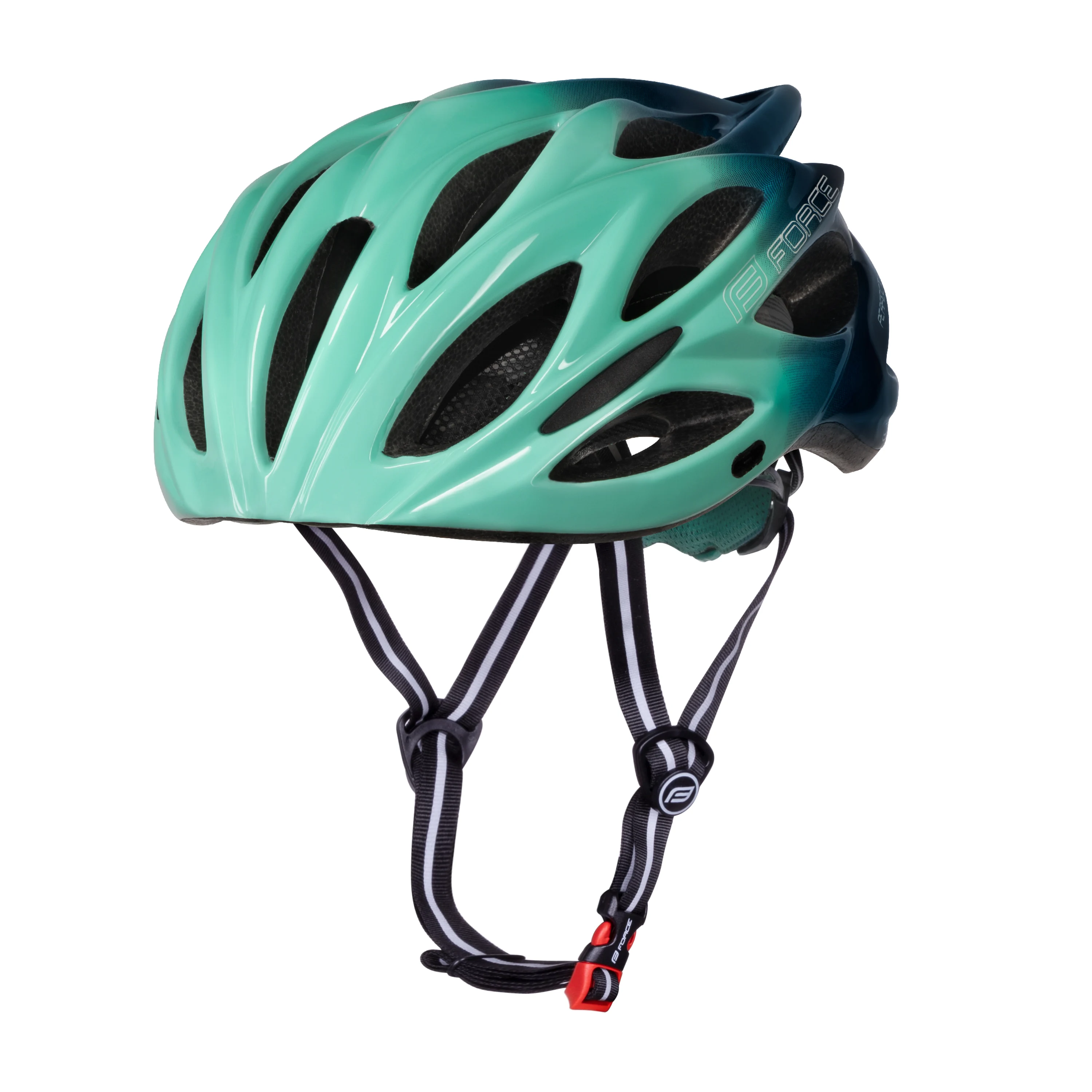 přilba FORCE BULL HUE, mint-navy modrá