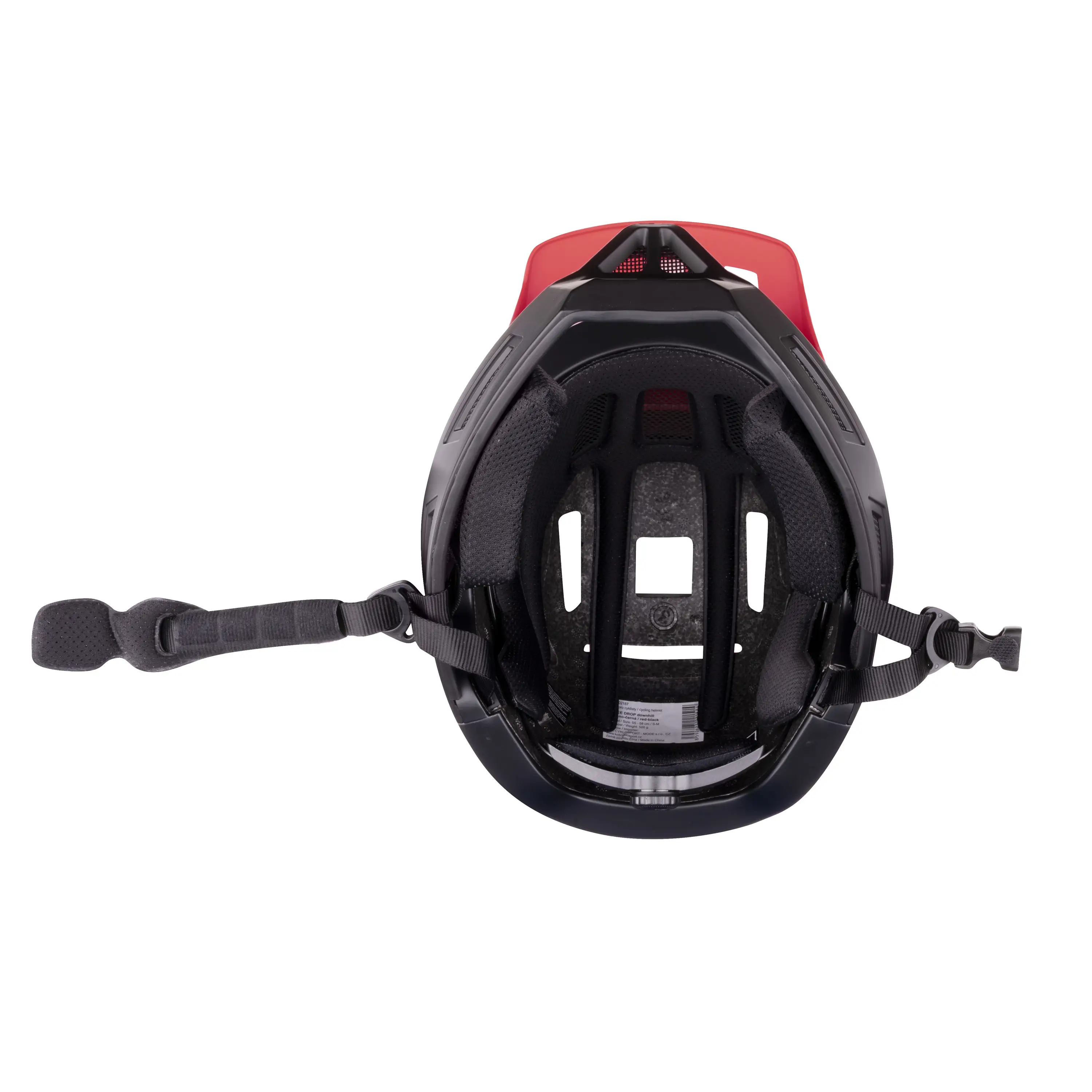 přilba FORCE DROP downhill, červeno-černá S-M