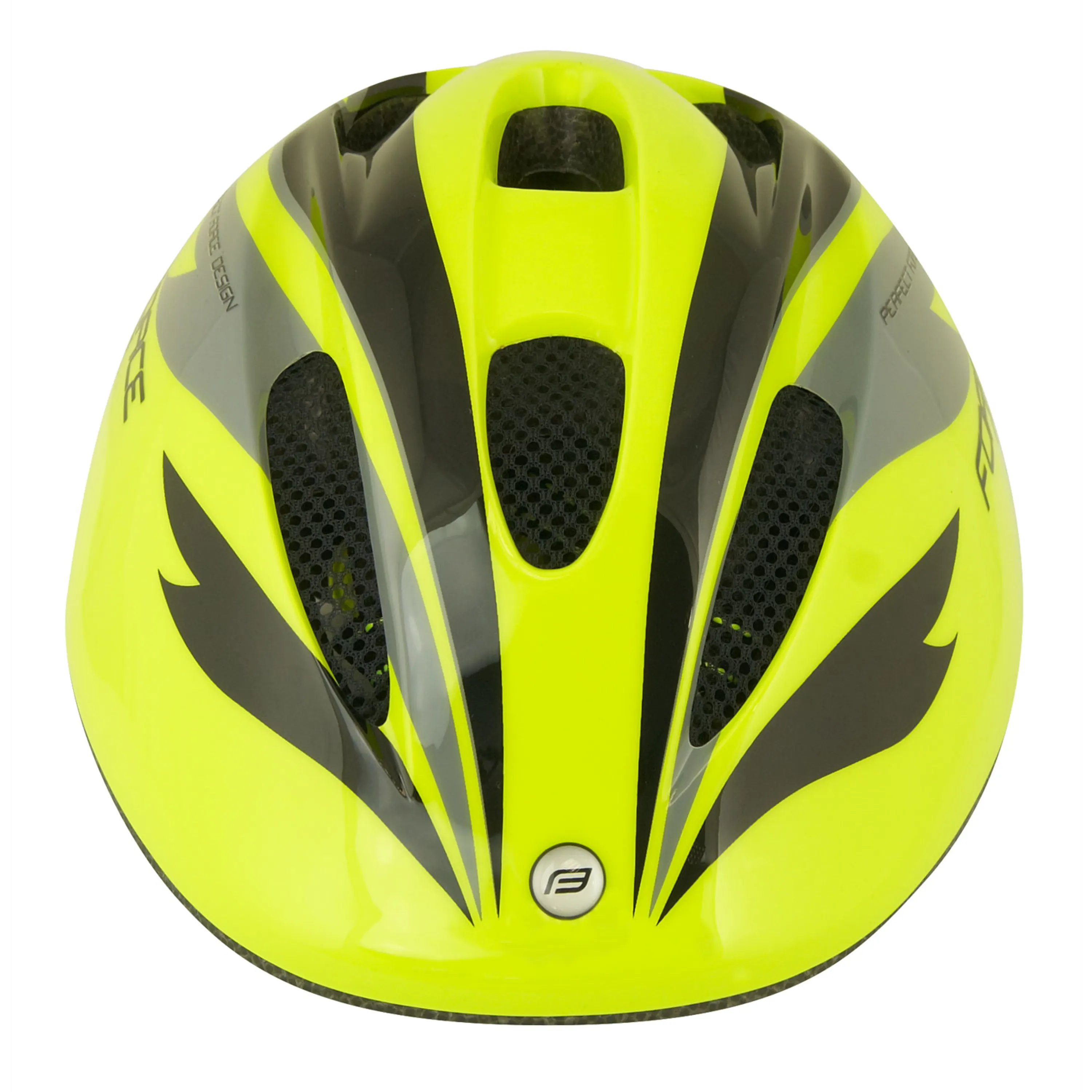 přilba FORCE FUN STRIPES dětská, fluo-černo-šedá S