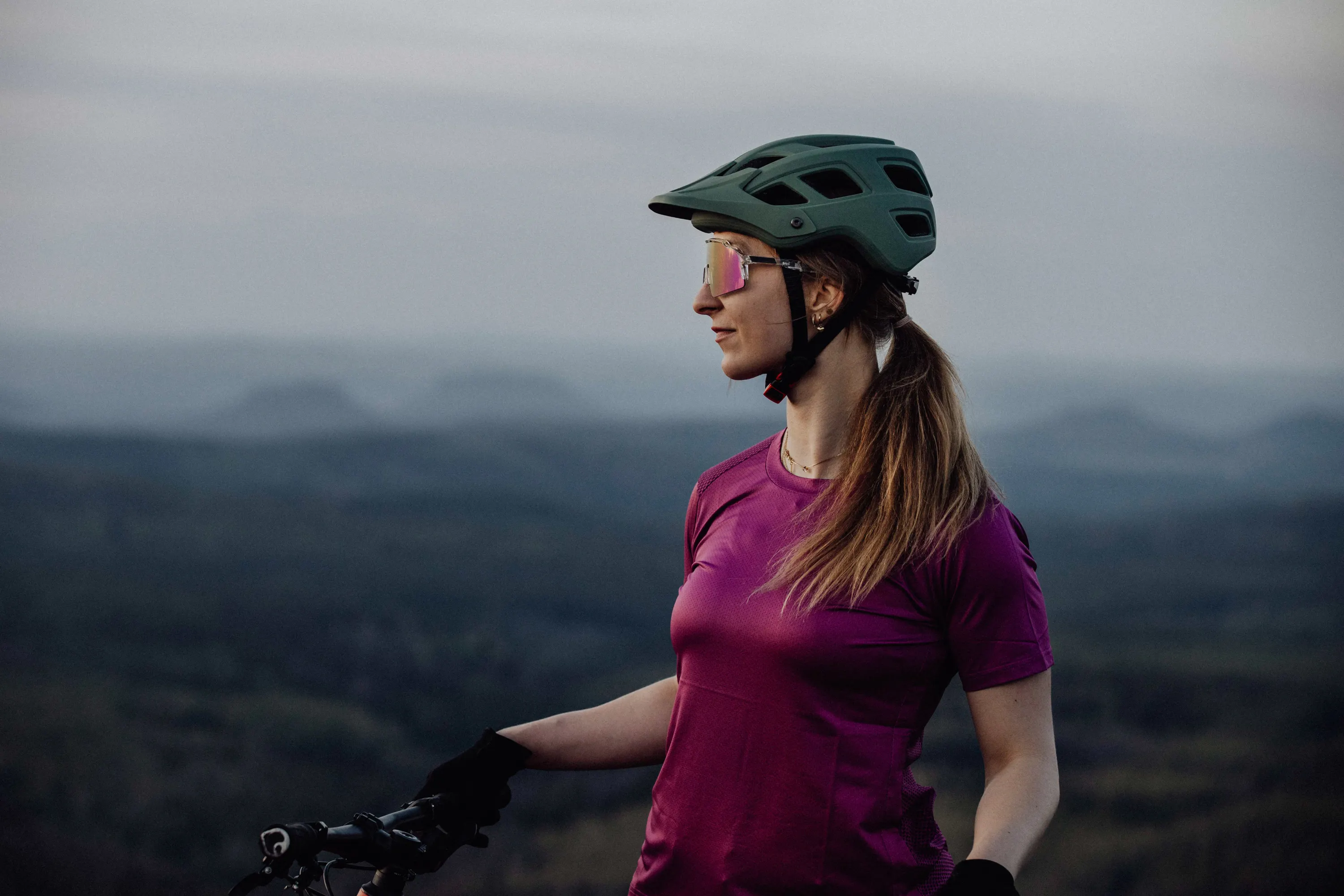 přilba FORCE IBEX MTB, zelená, matná