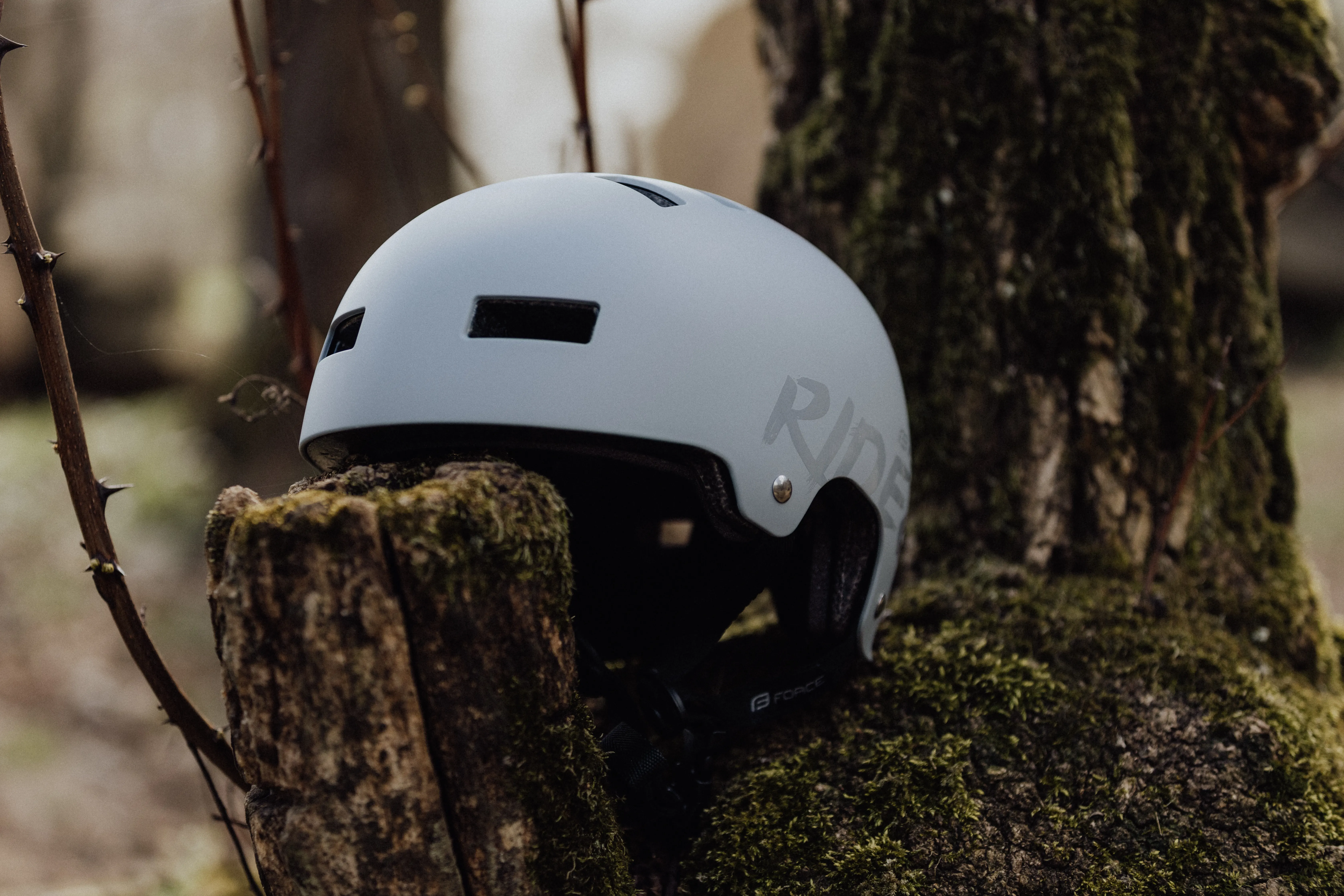 přilba FORCE RIDEZ BMX, šedá matná L - XL