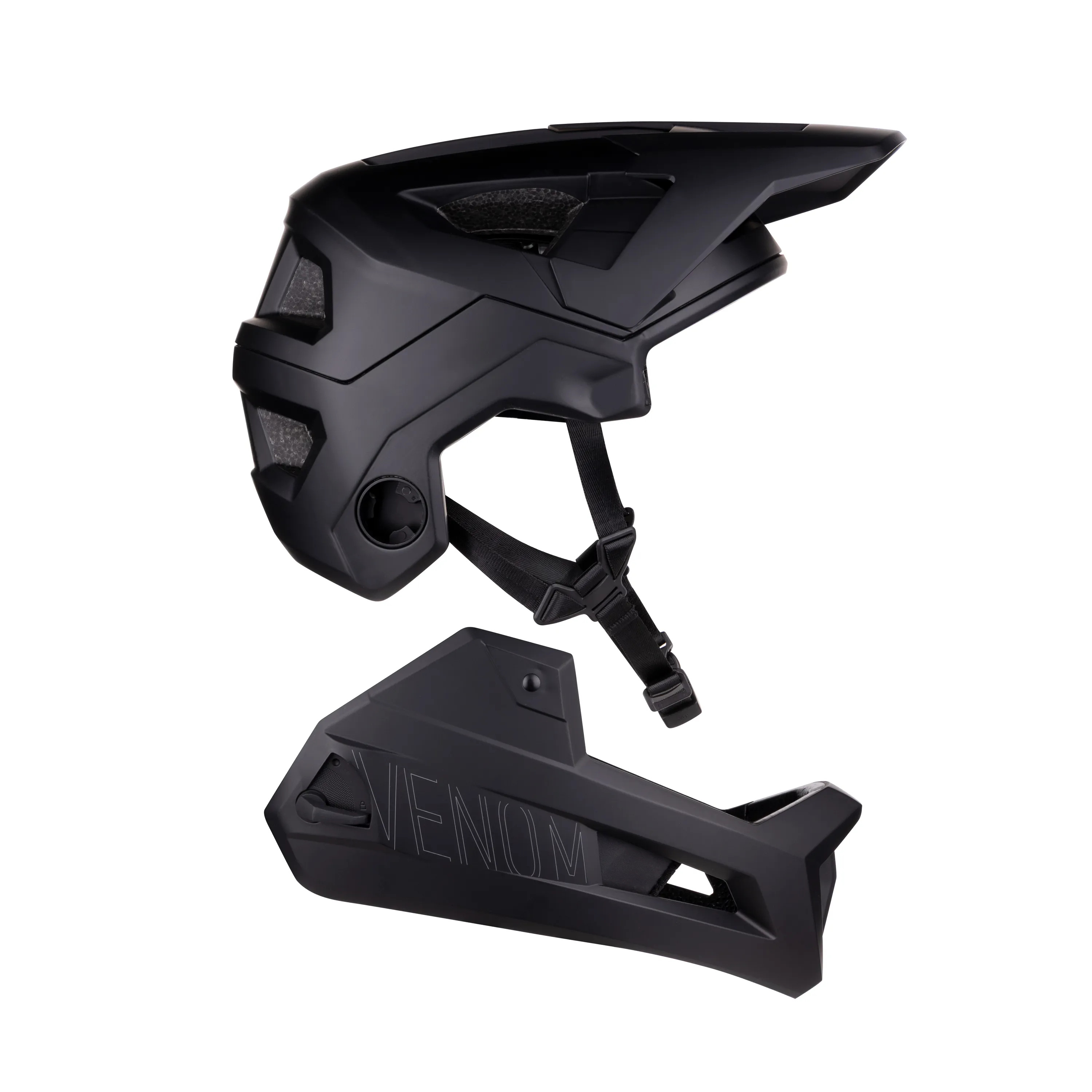 přilba FORCE VENOM downhill, černá L-XL