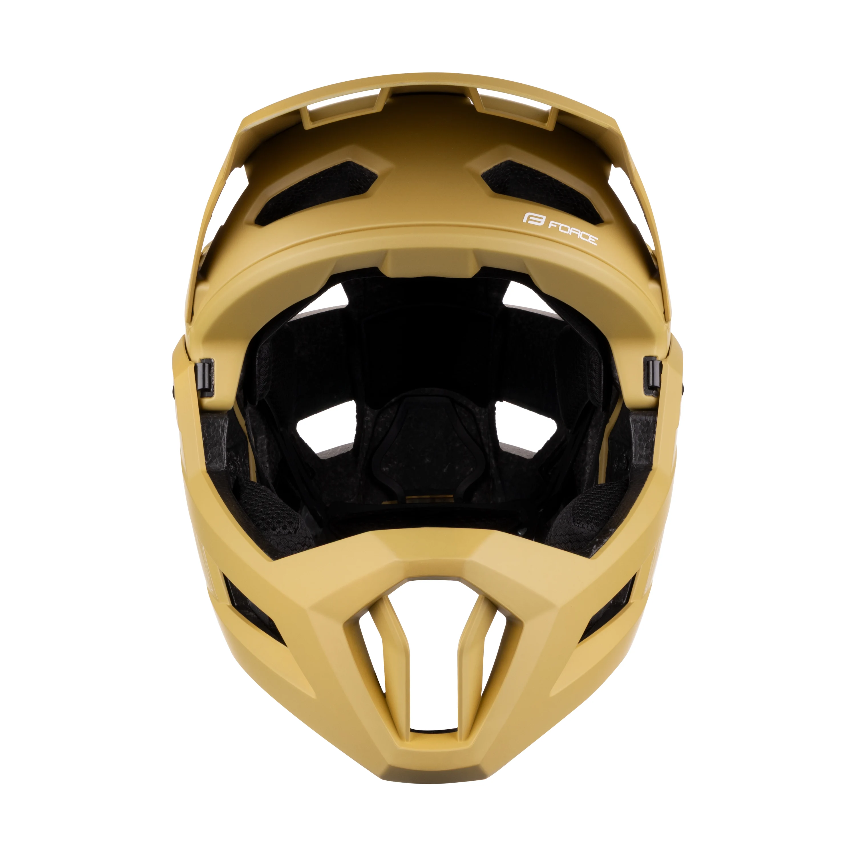 přilba FORCE VENOM downhill, hnědá L-XL