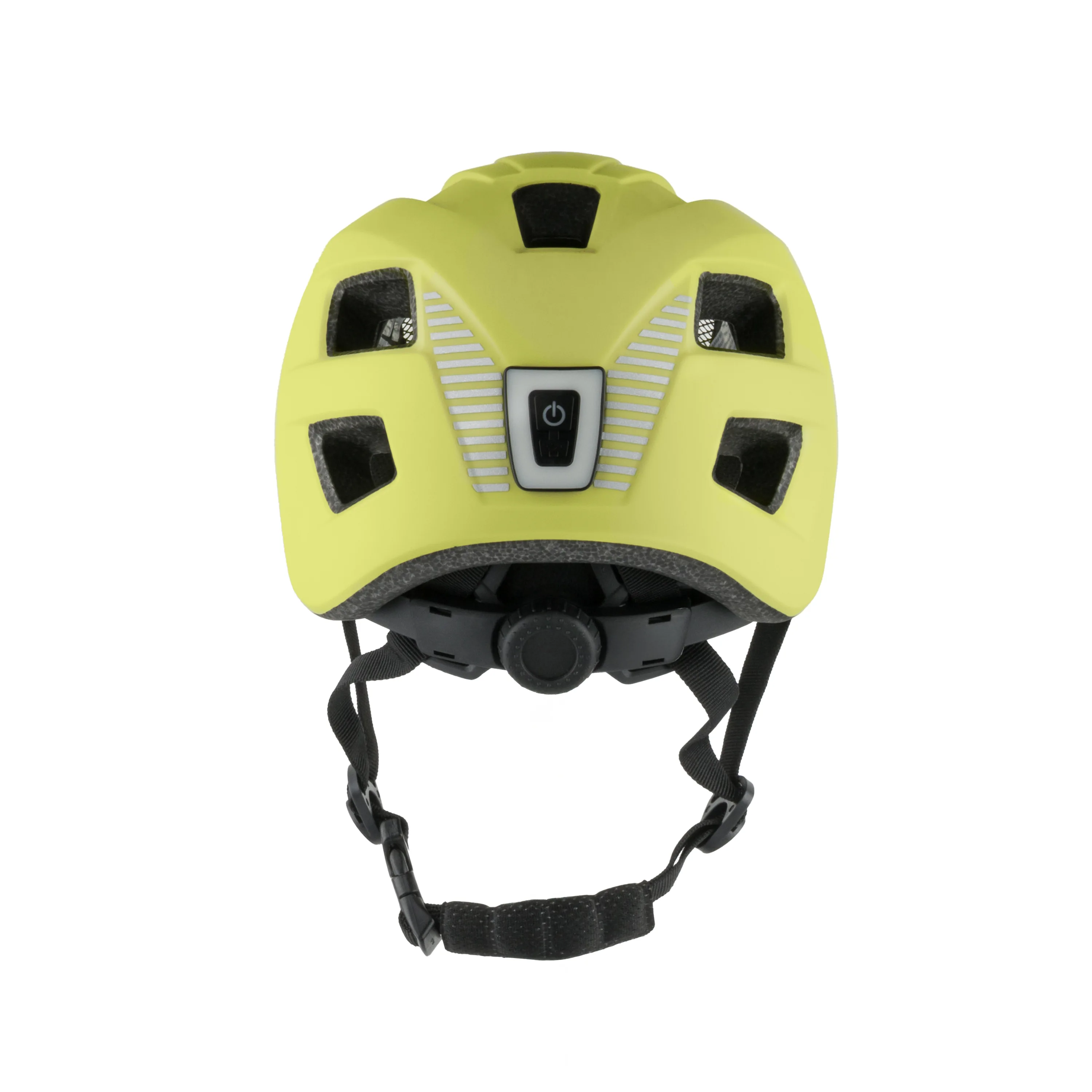 přilba FORCE ZEBU s blikačkou, limeta L-XL