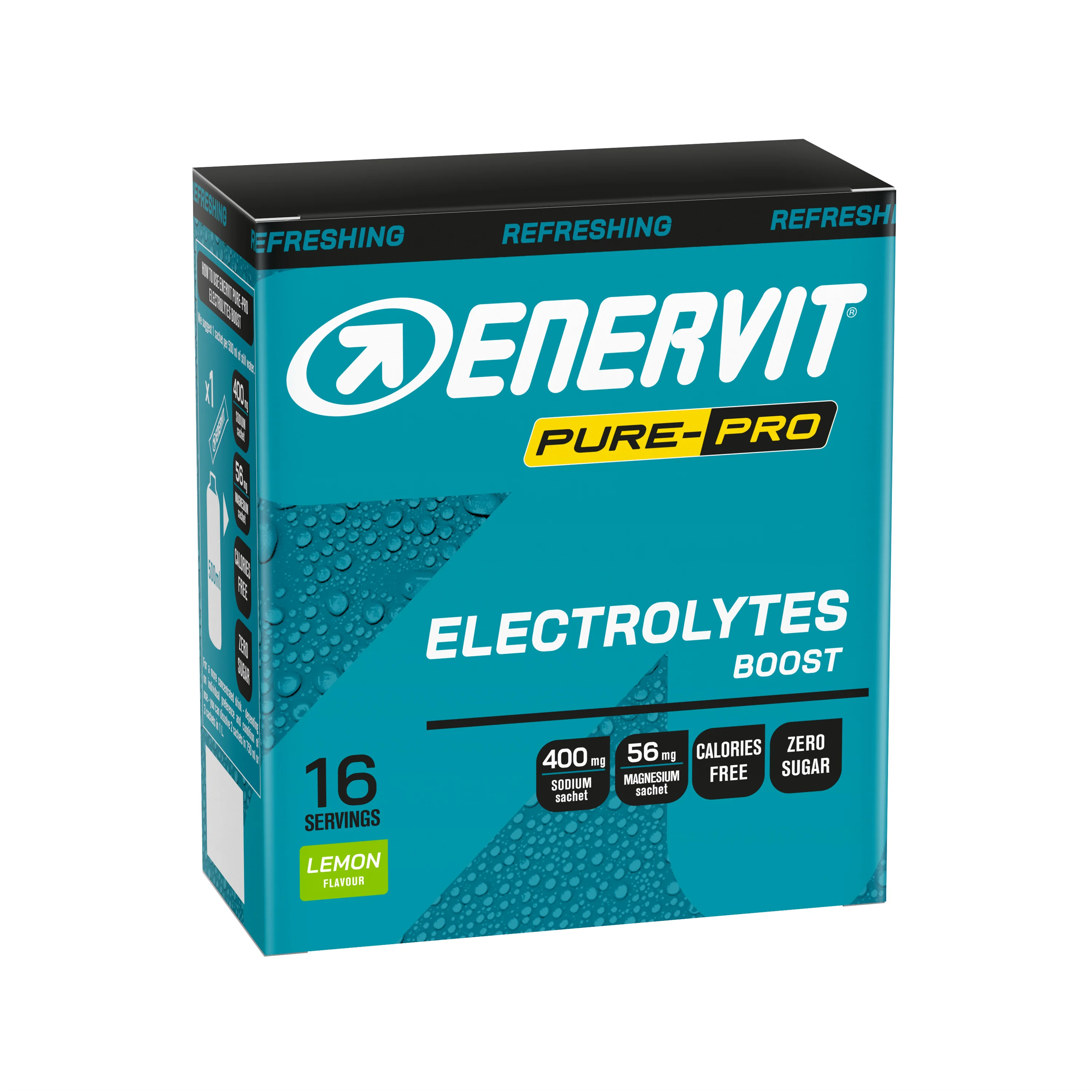 PURE-PRO Electrolytes Boost, box, 16x 4 g citron