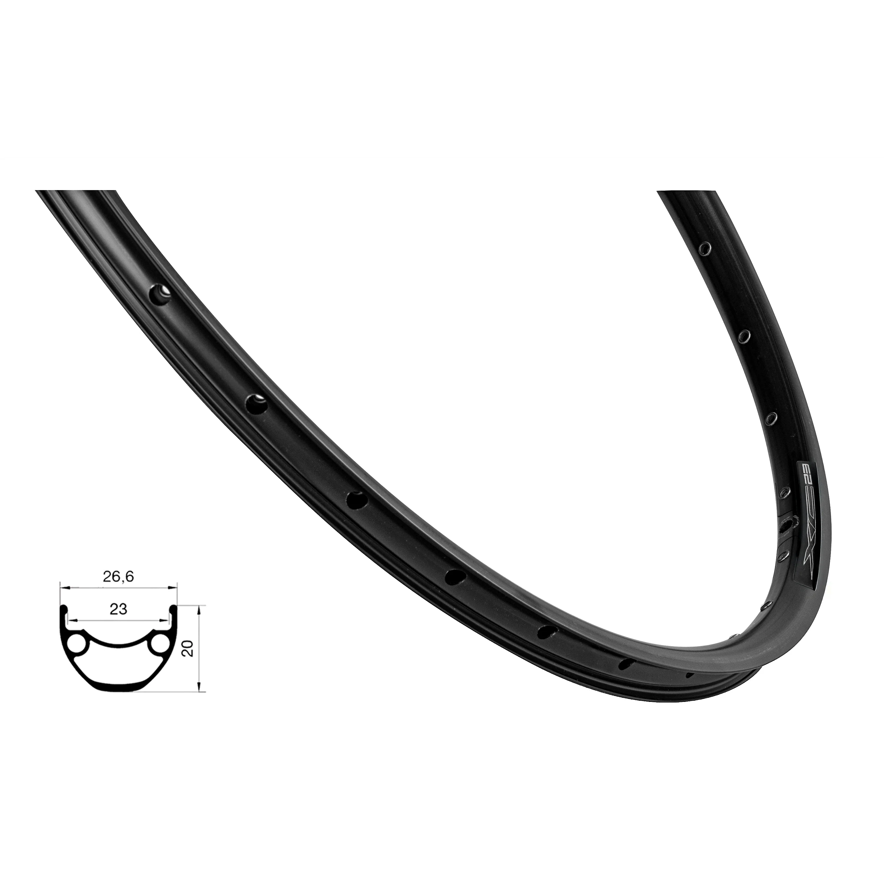 ráfek FORCE XC DISC 622x23, 36děr, černý