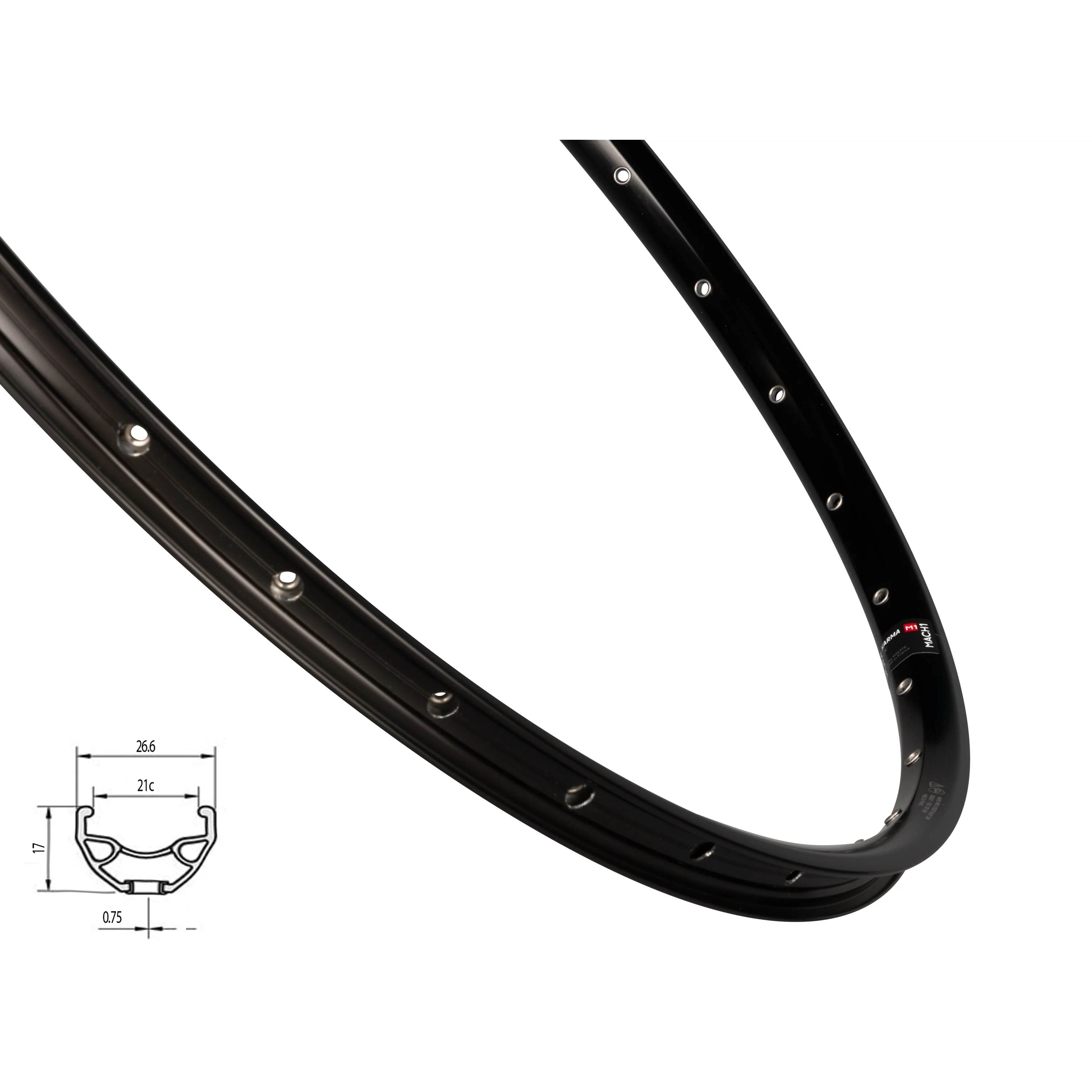 ráfek MACH1 KARMA DISC 559 x 21, 32 děr, černý