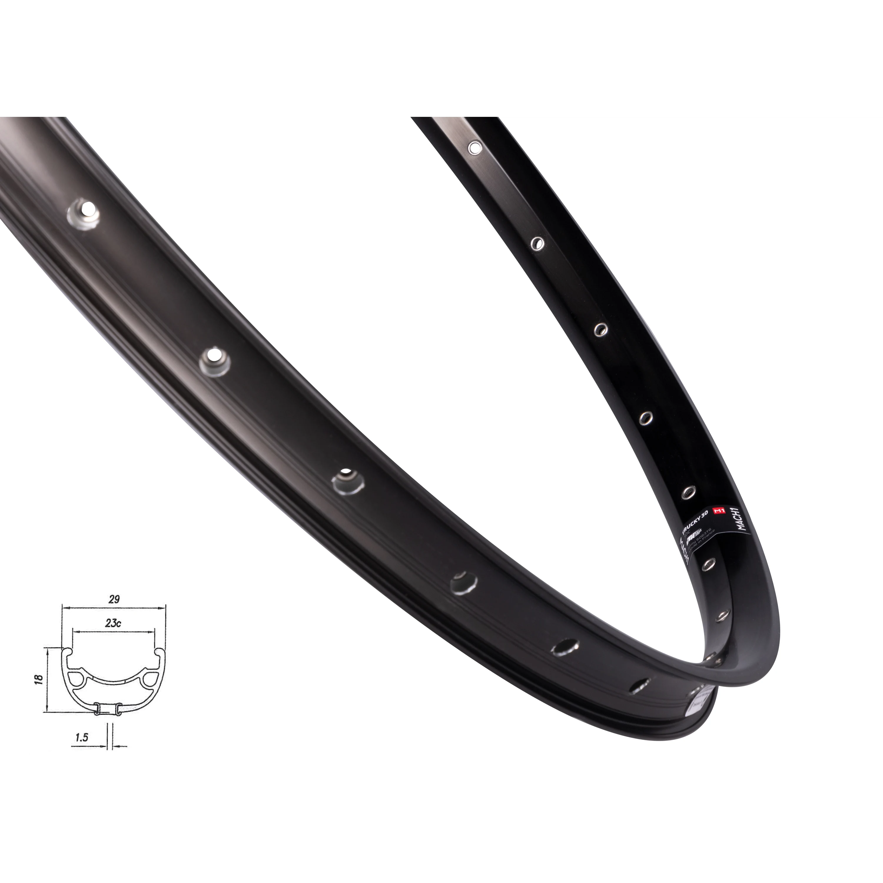 ráfek MACH1 KLIXX DISC 622 x 23, 32 děr, černý