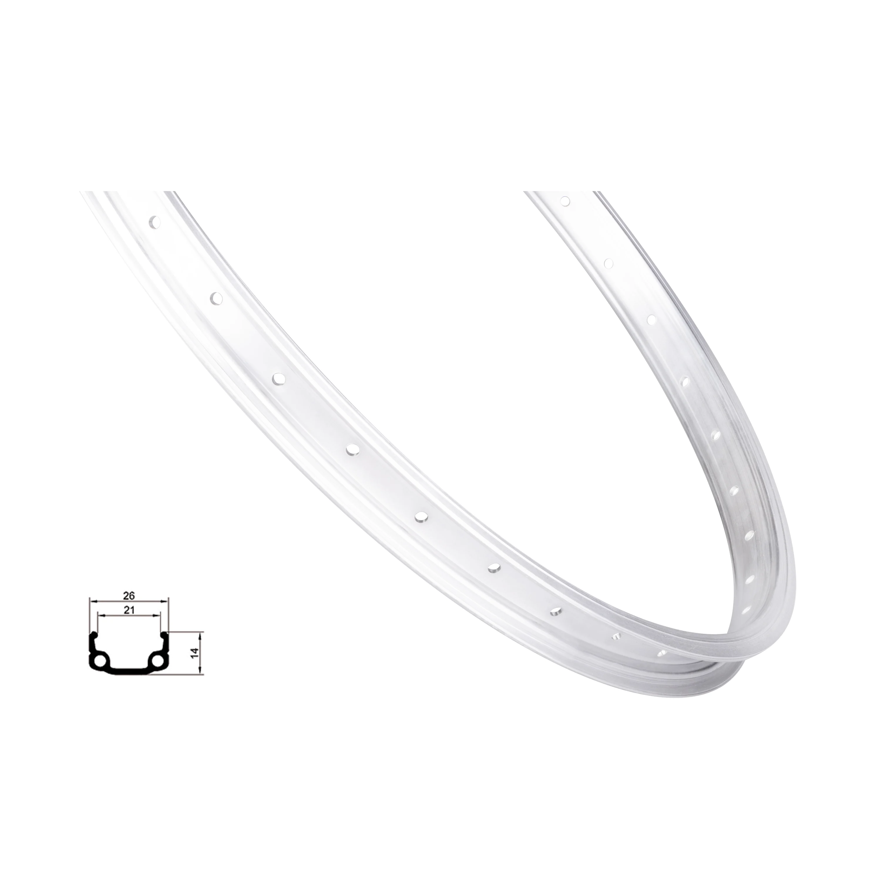 ráfek REMERX RMX21 406x21, 36děr, stříbrný