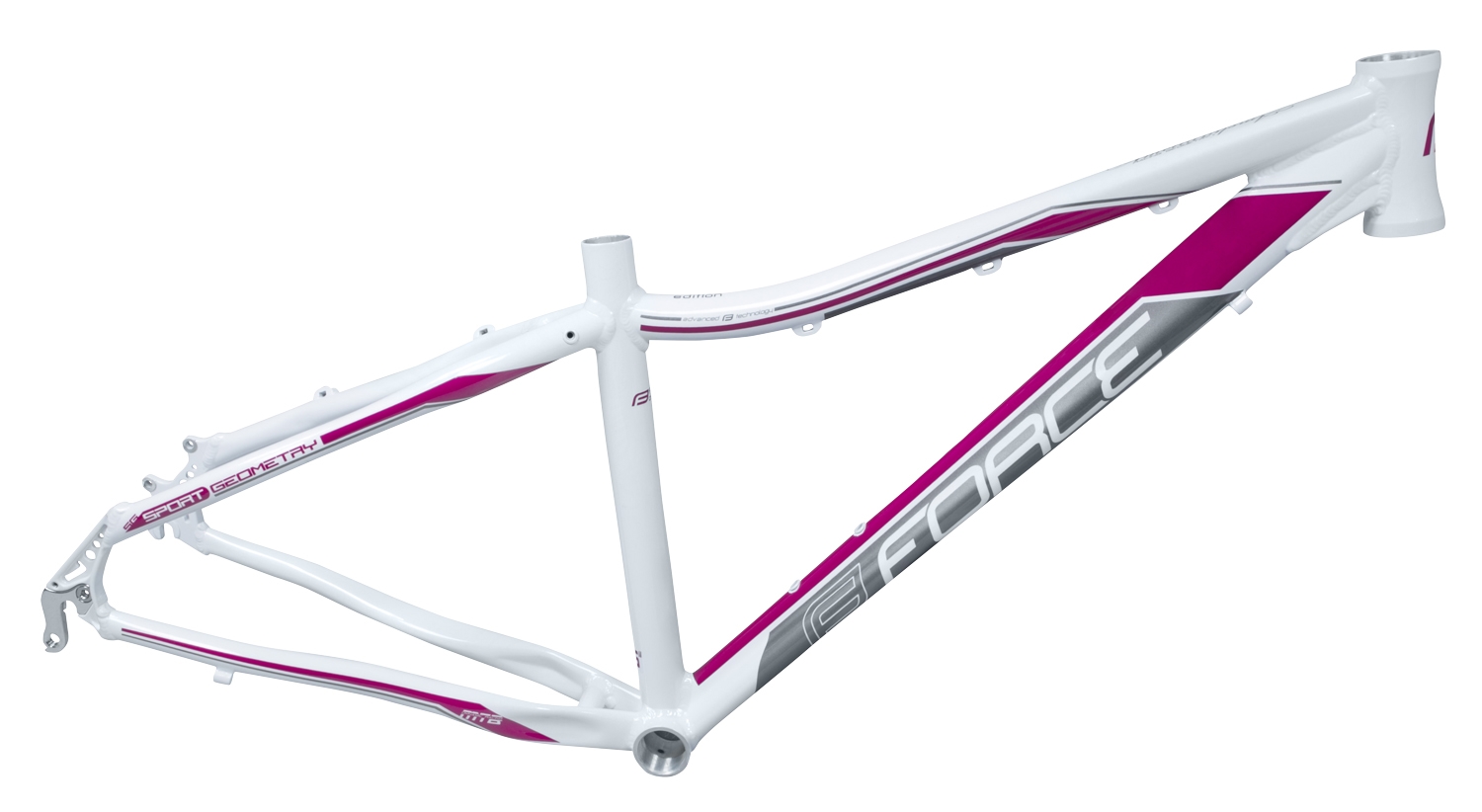 rám FORCE AMELIA MTB 26" dámský bílo-růžový S/14,5"