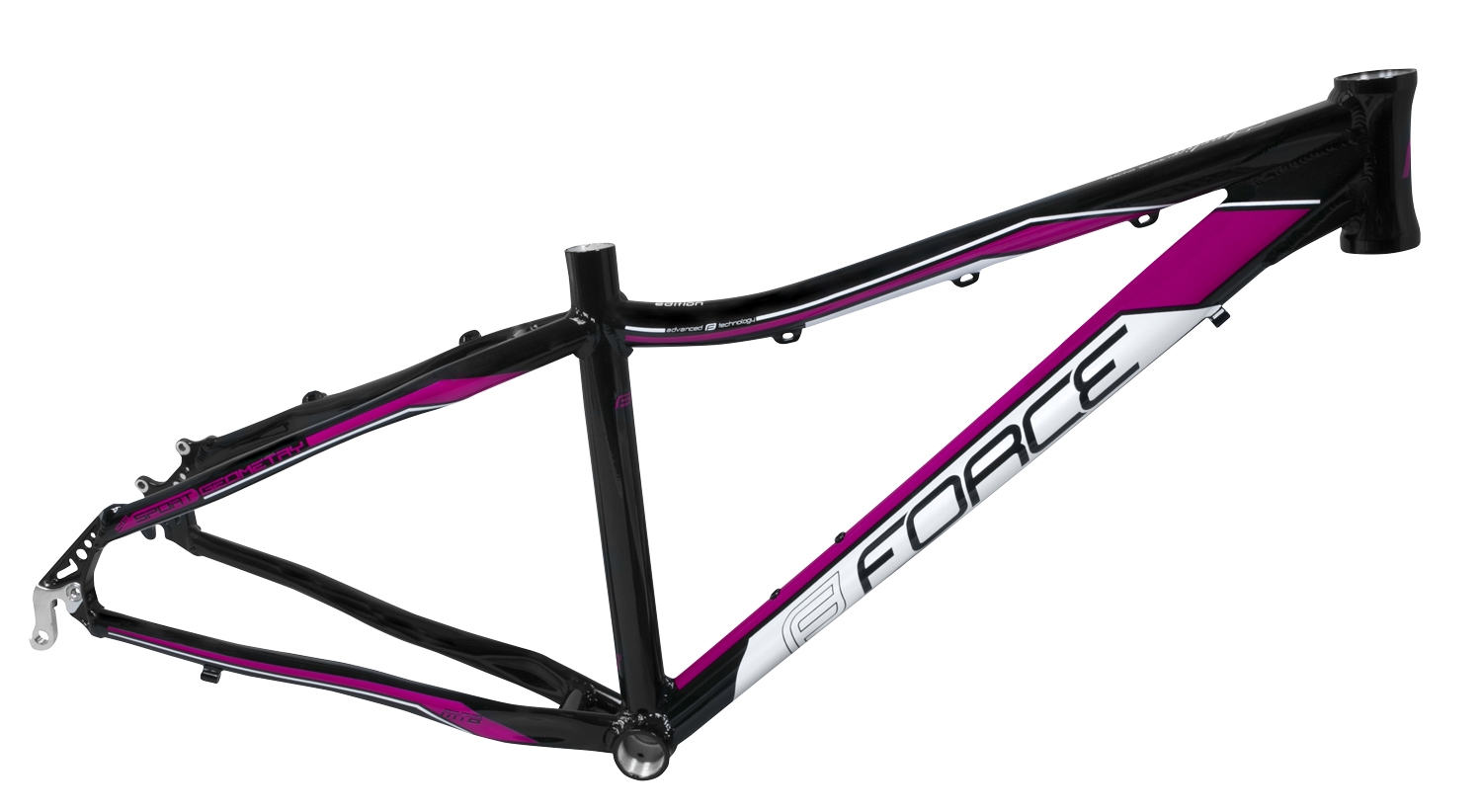 rám FORCE AMELIA MTB 26" dámský černo-růžový M/17,5''