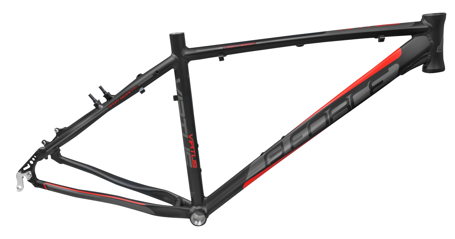 rám FORCE VIRTUS MTB 26" V-brake,černo-červ. S/15"