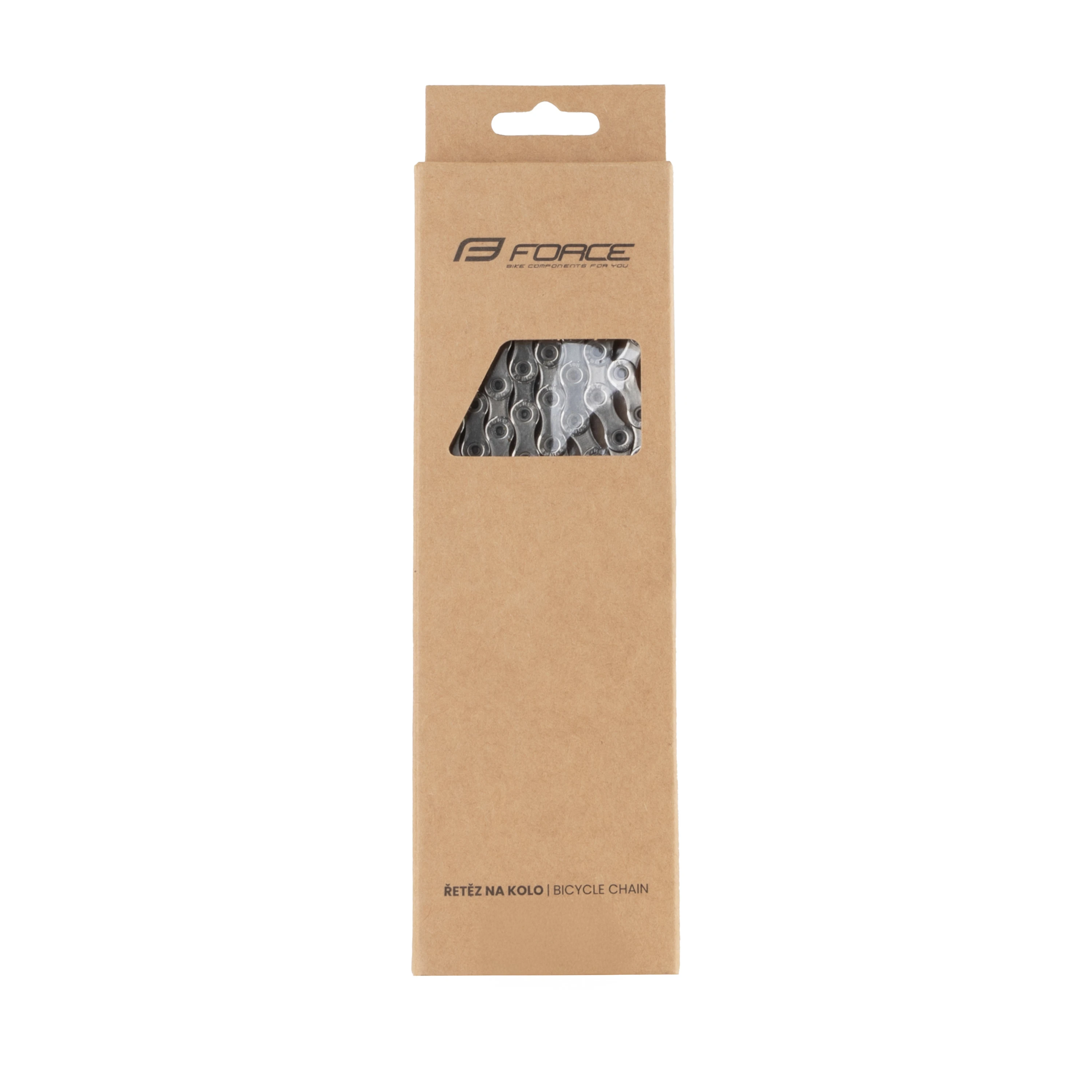řetěz FORCE P10 E-bike 10-kolo,138čl. celostříbrný