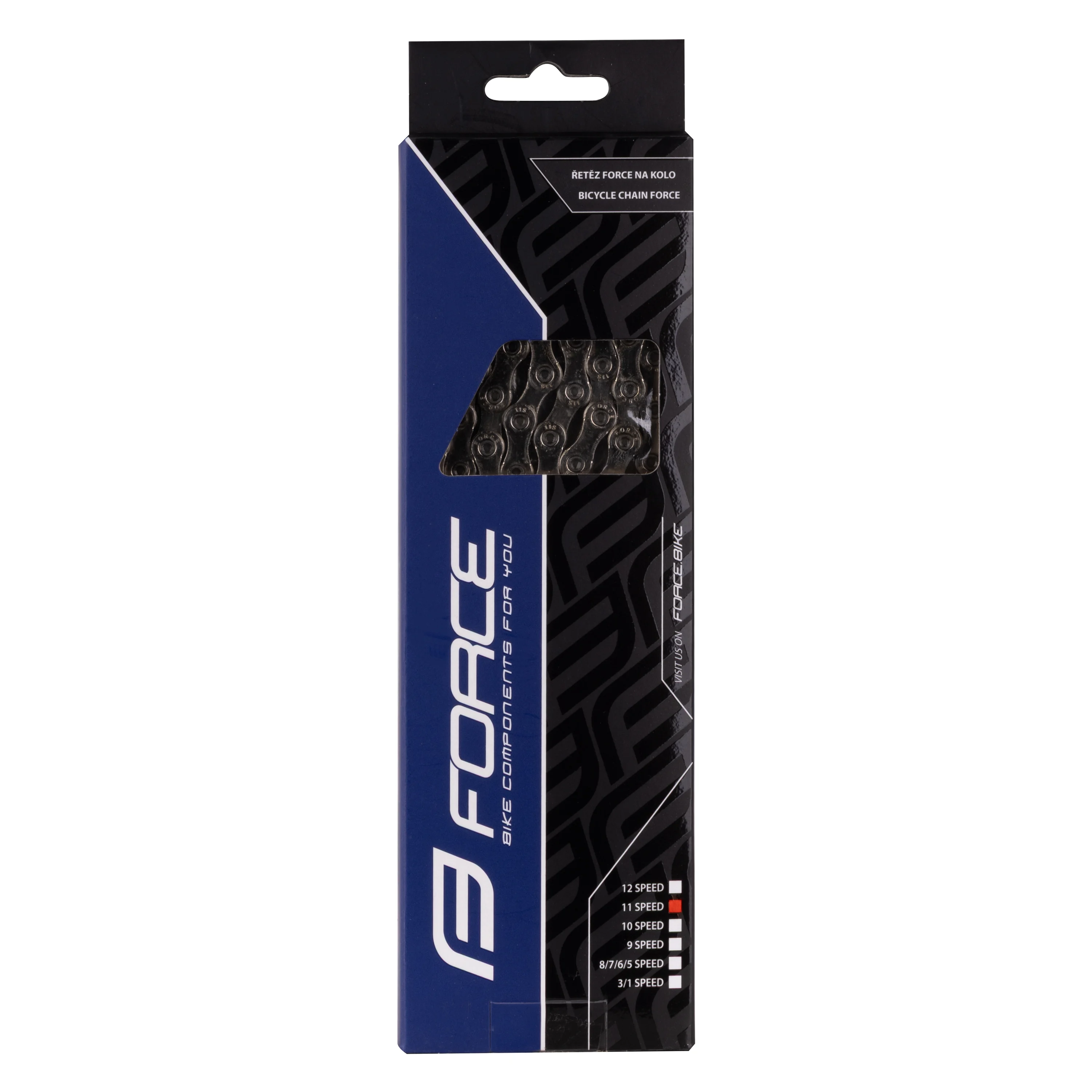 řetěz FORCE P11 E-bike 11-kolo,138čl. celostříbrný