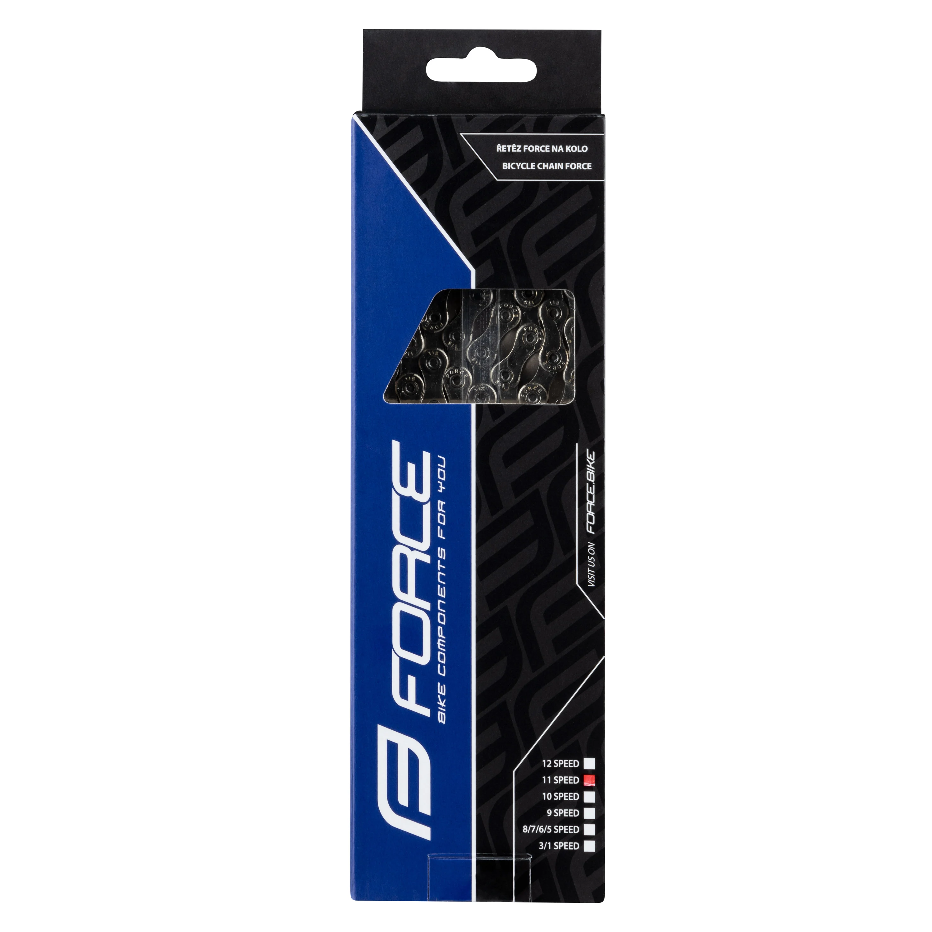 řetěz FORCE P1102 pro 11-kolo,116čl. celostříbrný