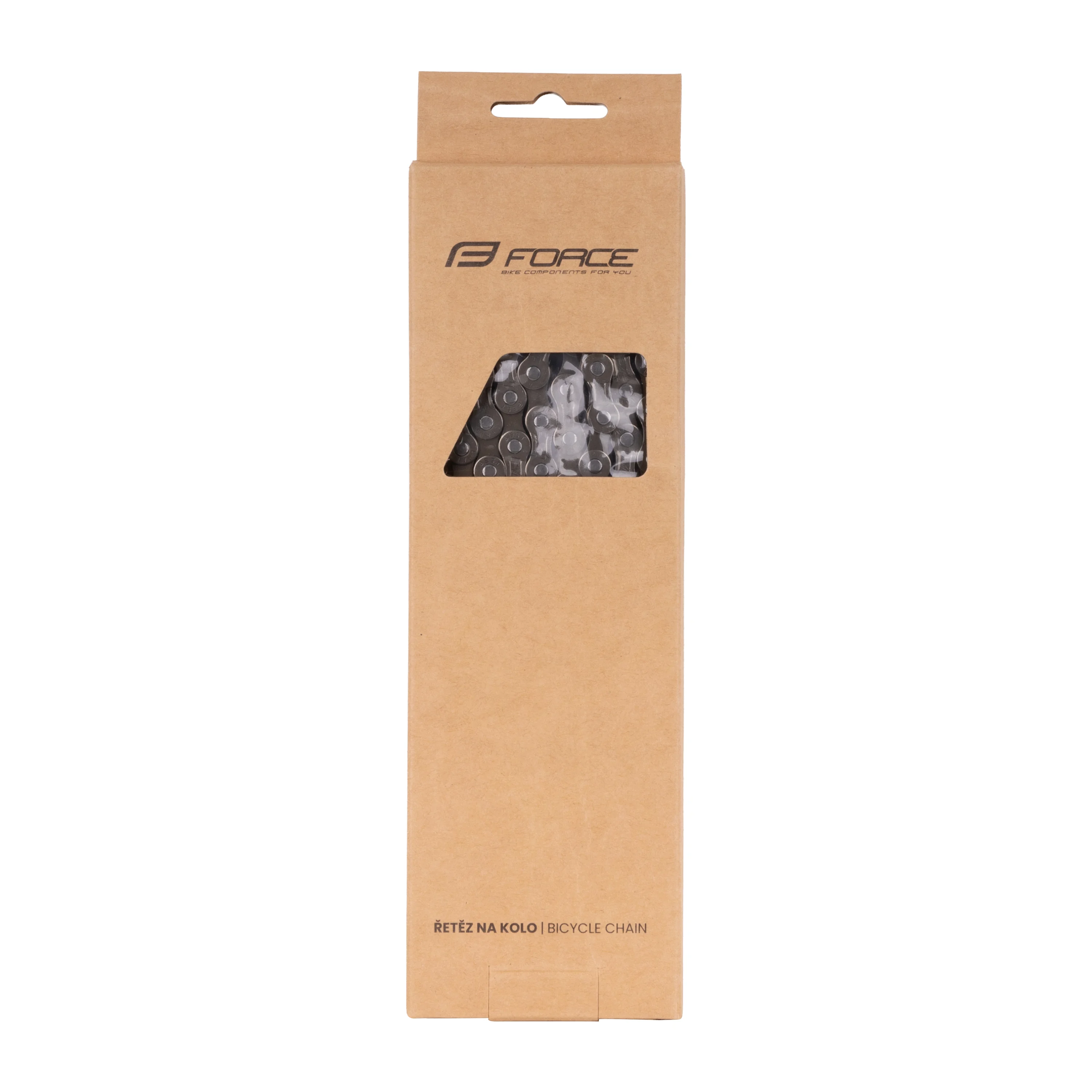 řetěz FORCE/PYC P7002 pro 8-kolo,116čl. hnědý