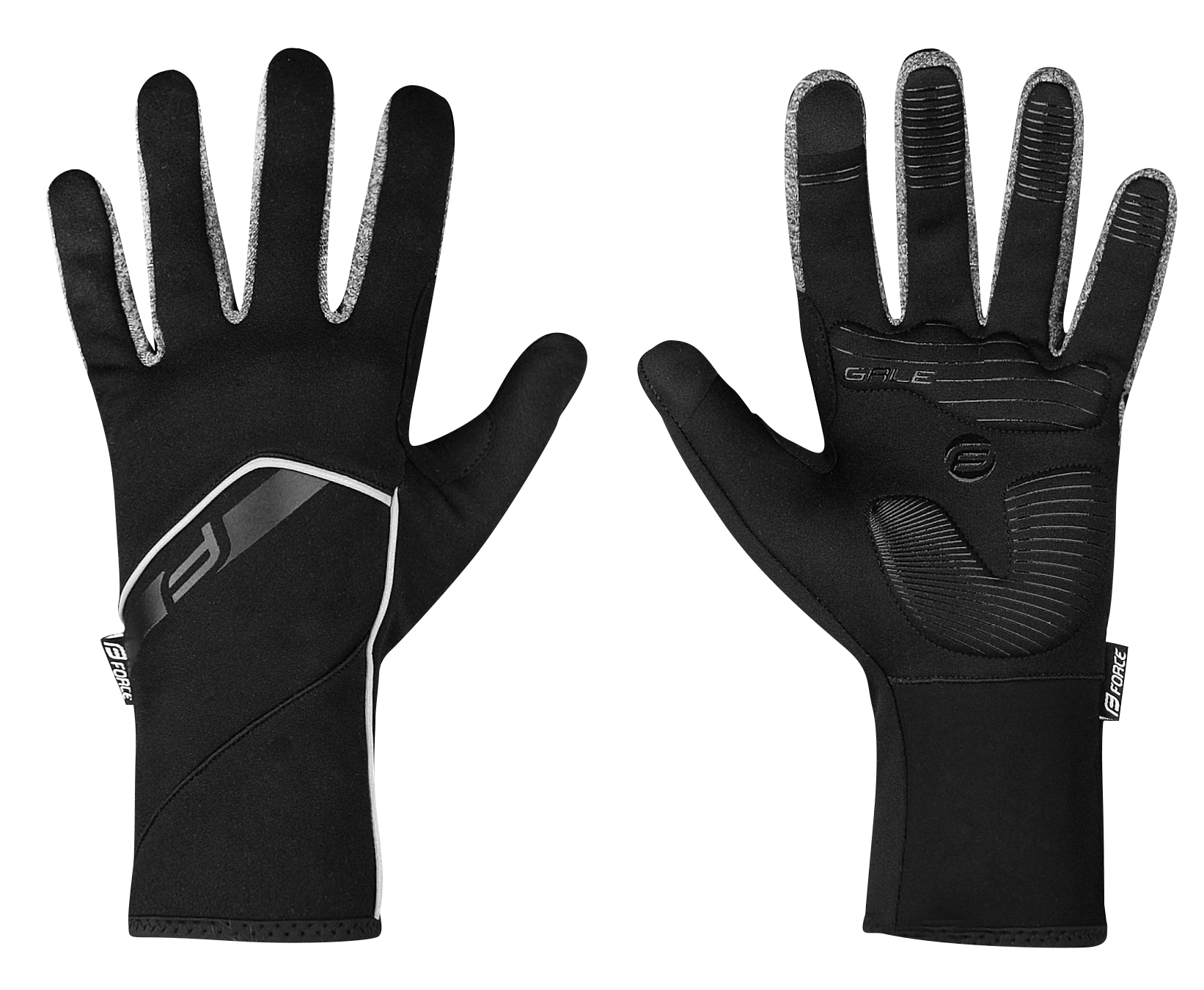 rukavice F GALE softshell, jaro-podzim, černé XS