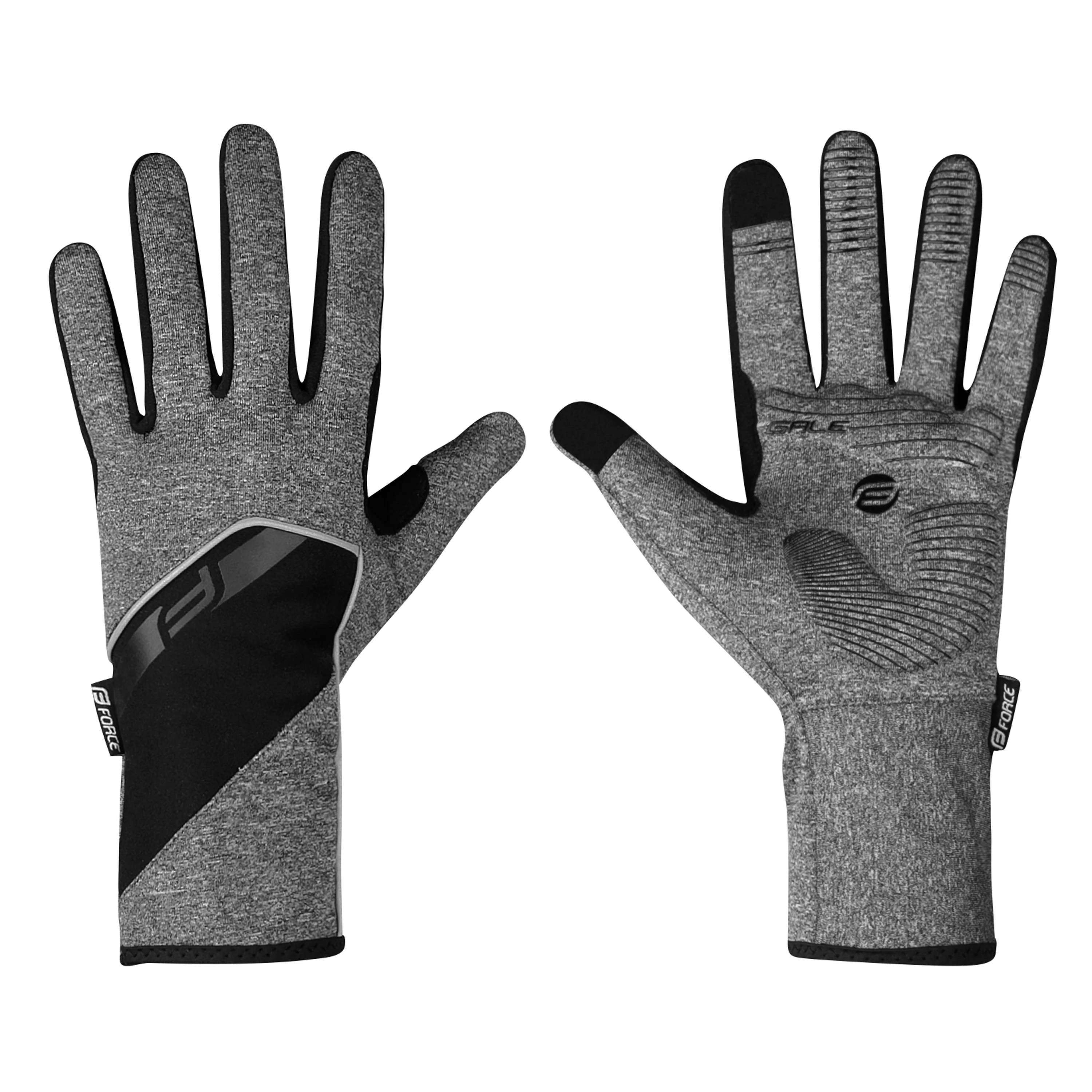 rukavice F GALE softshell, jaro-podzim, šedé