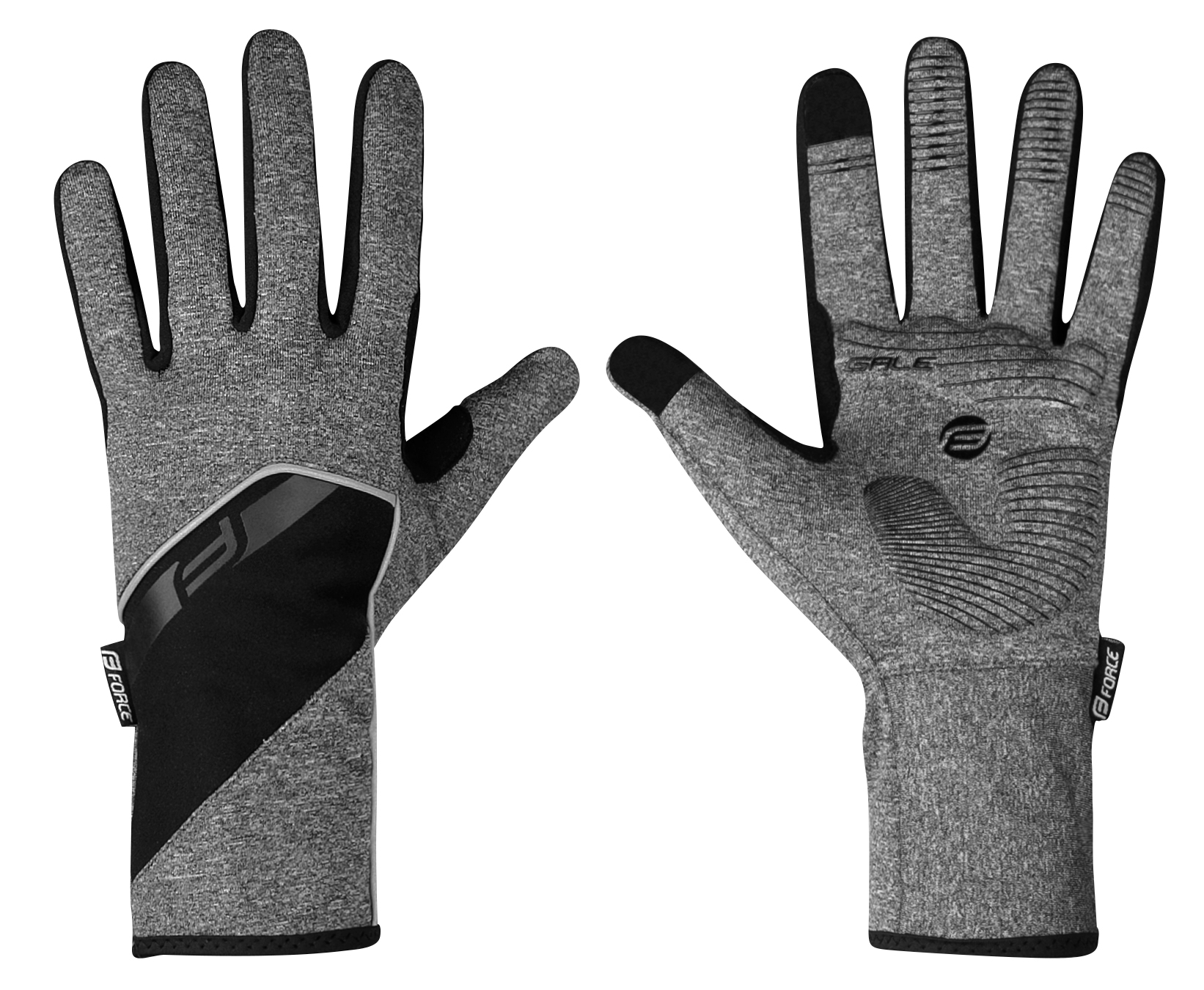 rukavice F GALE softshell, jaro-podzim, šedé L