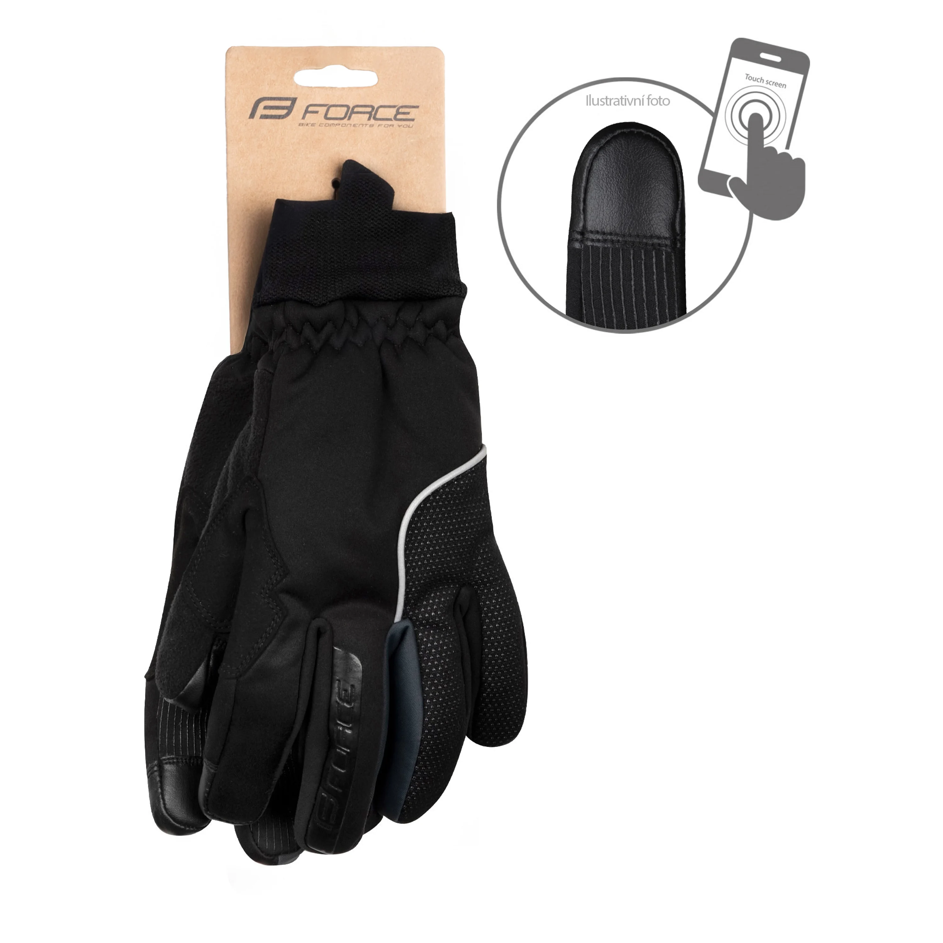 rukavice FORCE ARCTIC PRO, černé 3XL