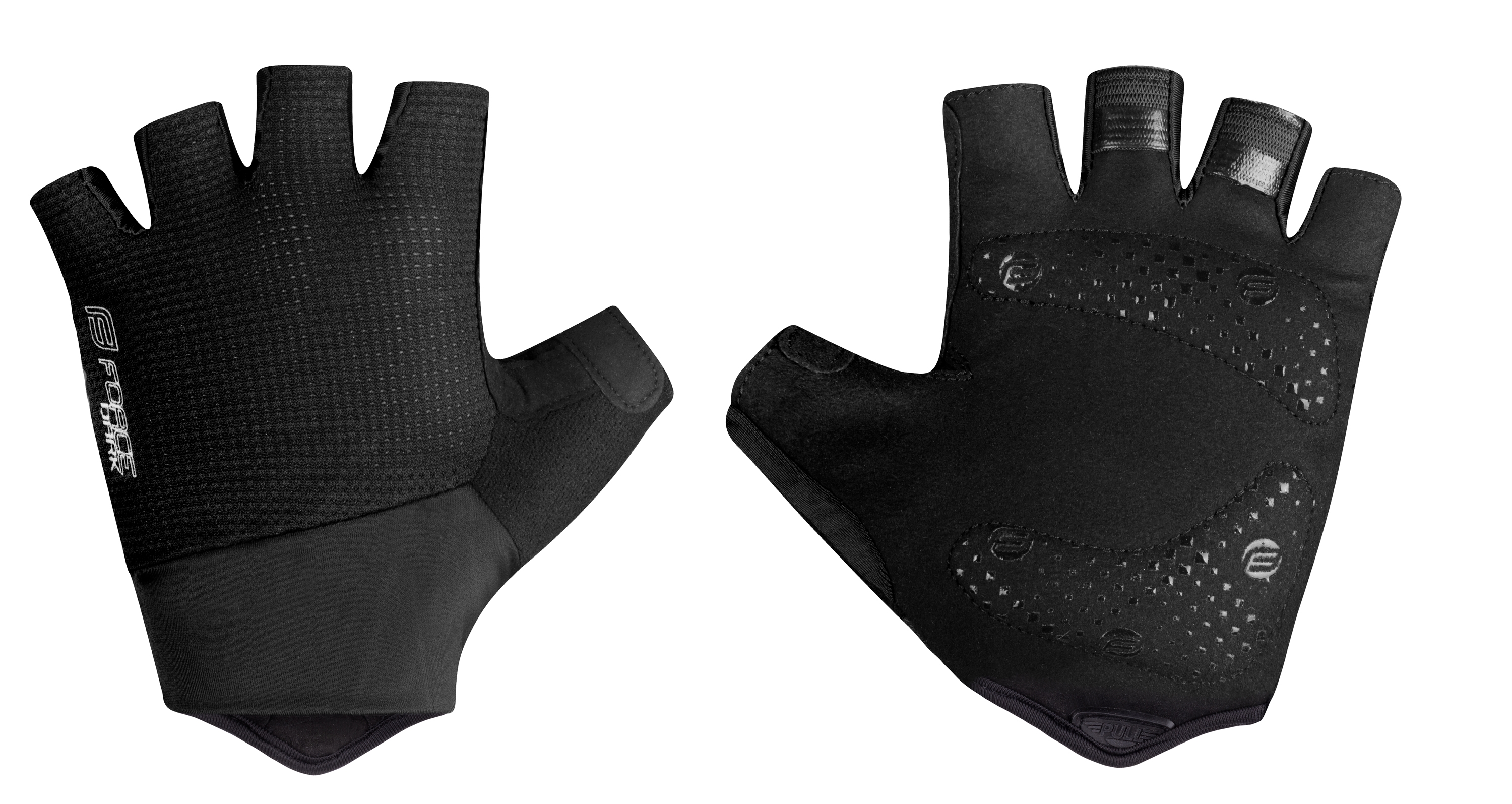 rukavice FORCE DARK gel, černé M