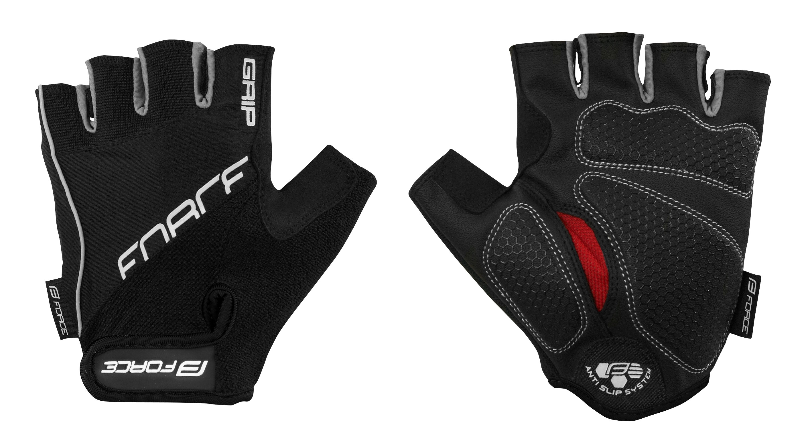 rukavice FORCE GRIP gel, černé