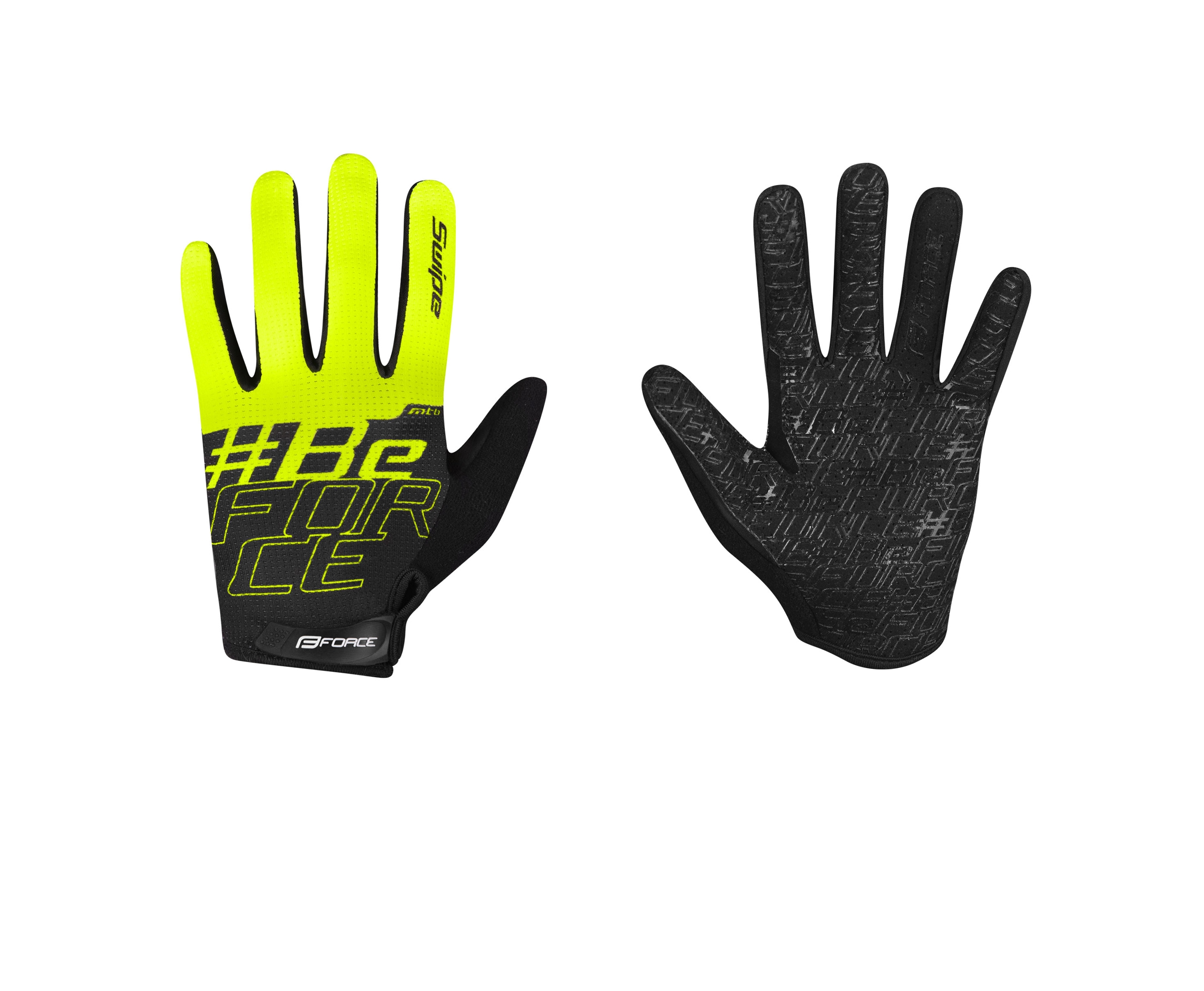 rukavice FORCE KID MTB SWIPE letní,černo-fluo