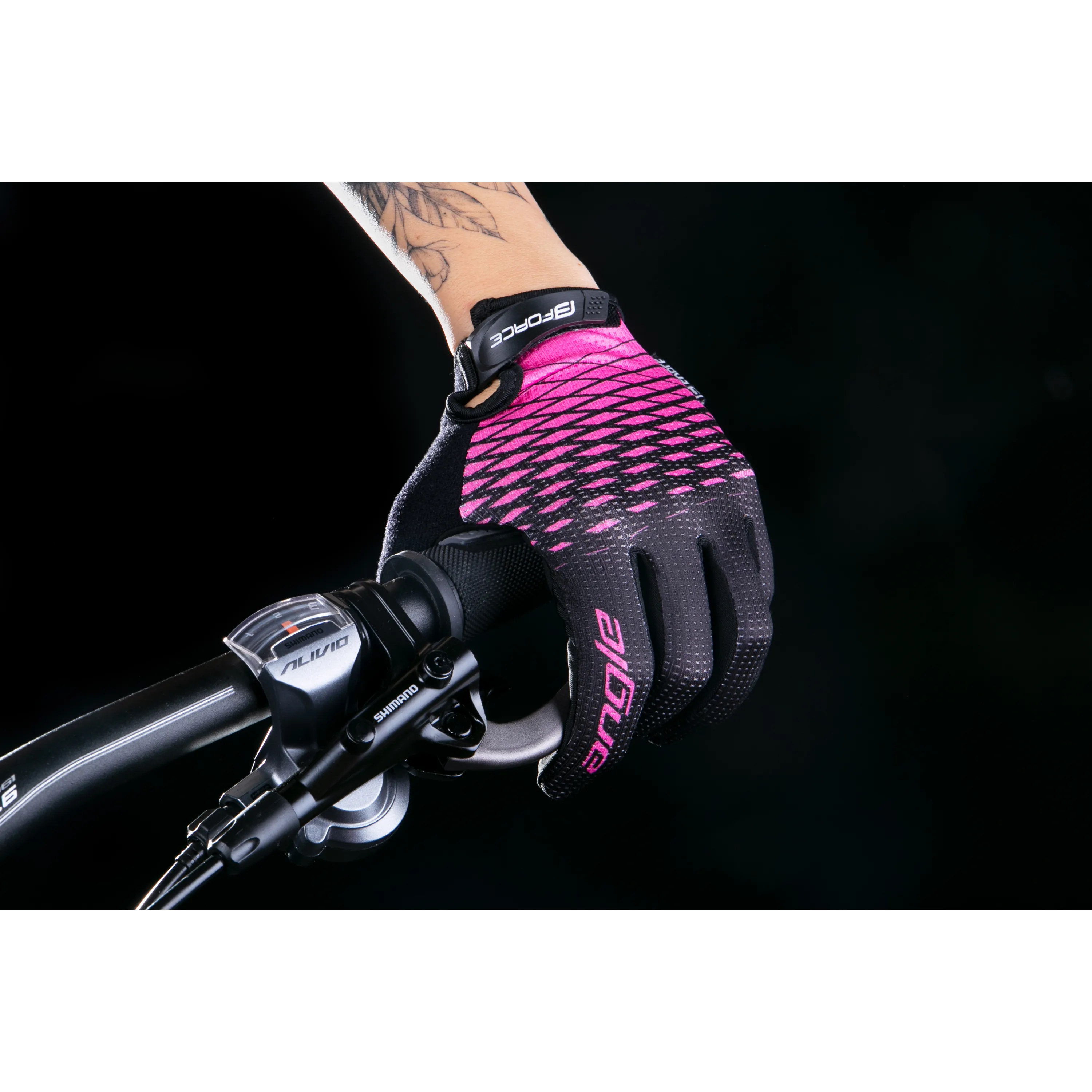 rukavice FORCE MTB ANGLE letní, růžovo-černé XXL