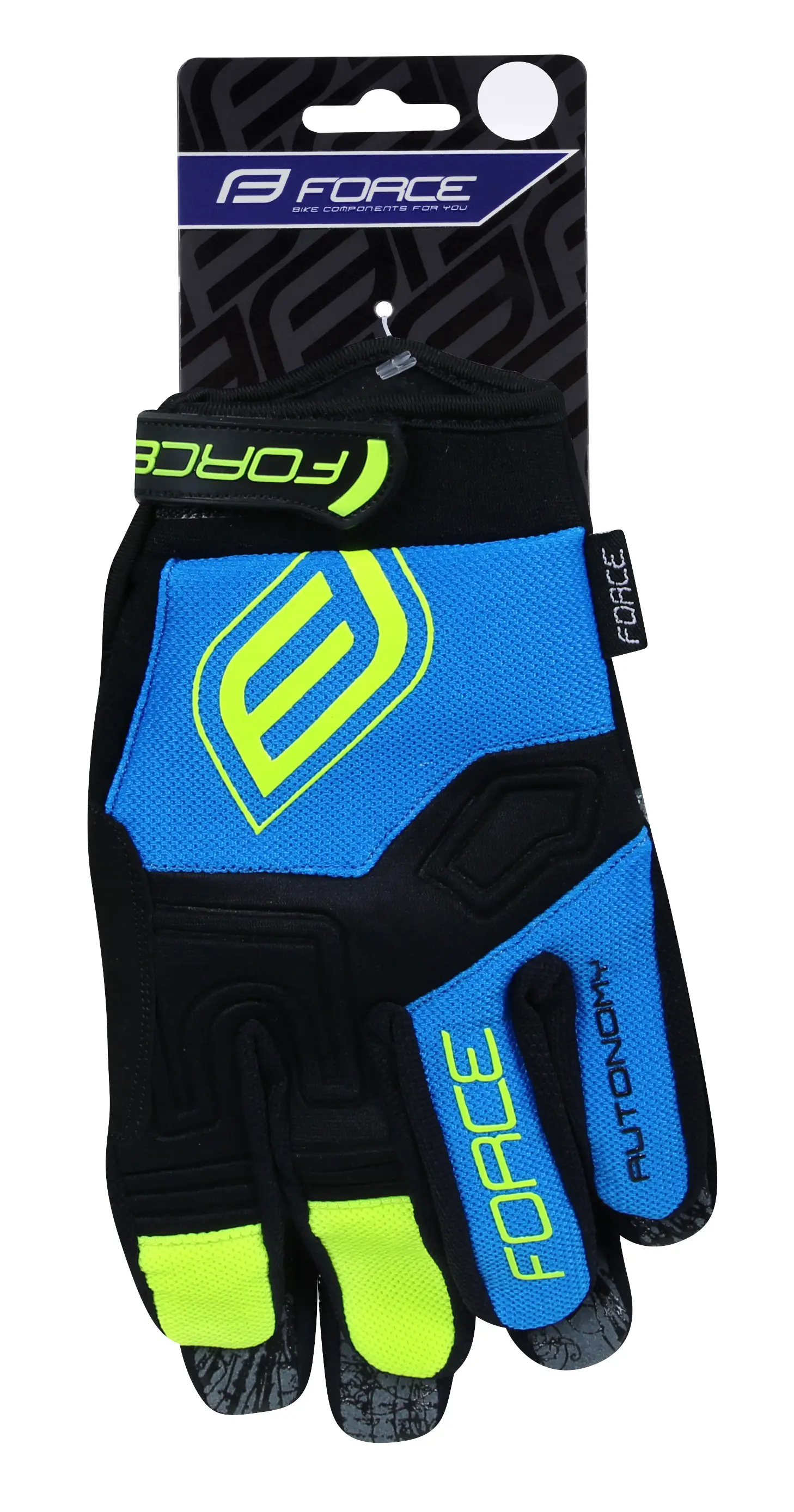 rukavice FORCE MTB AUTONOMY, černo-modré XL