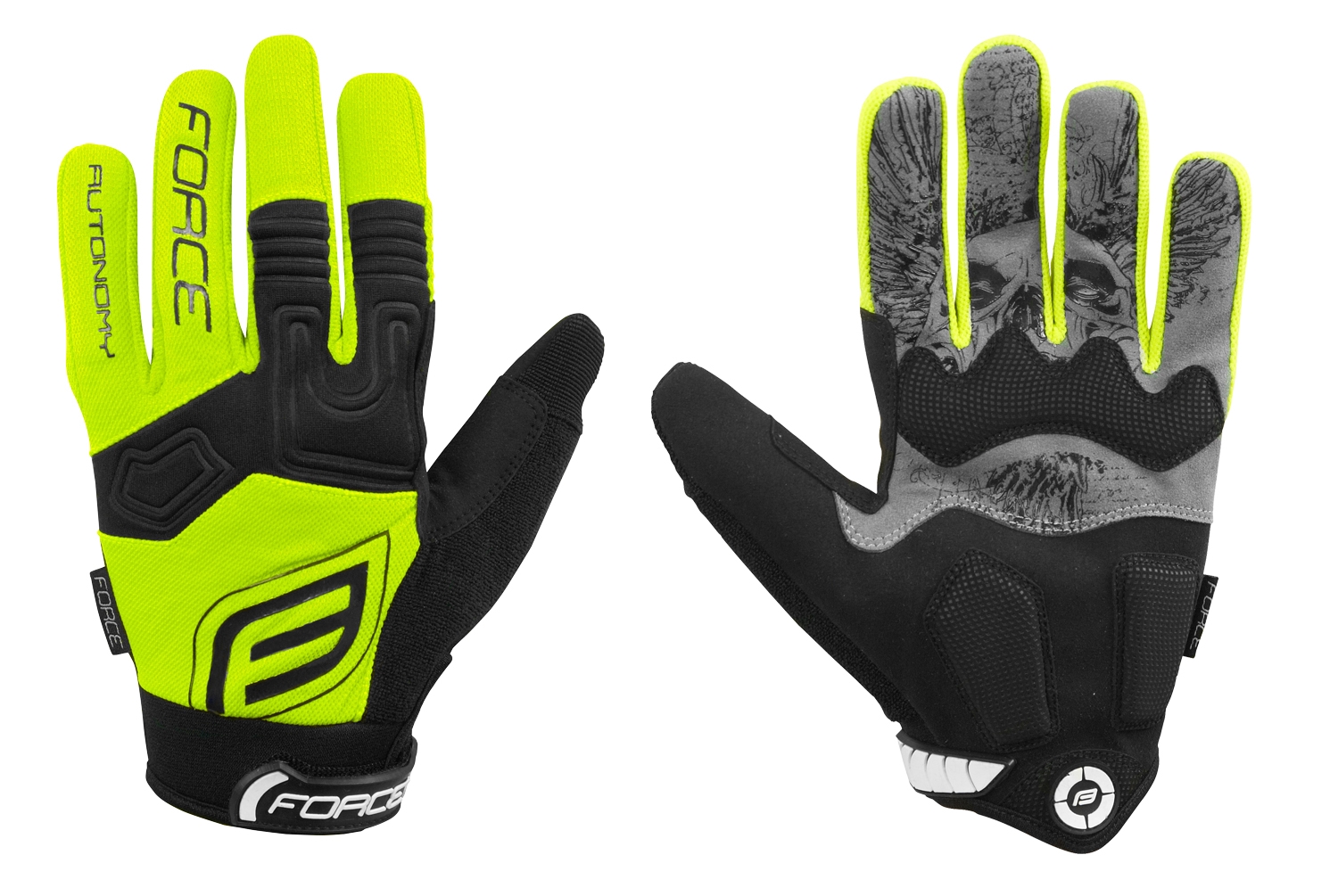 rukavice FORCE MTB AUTONOMY, fluo XXL