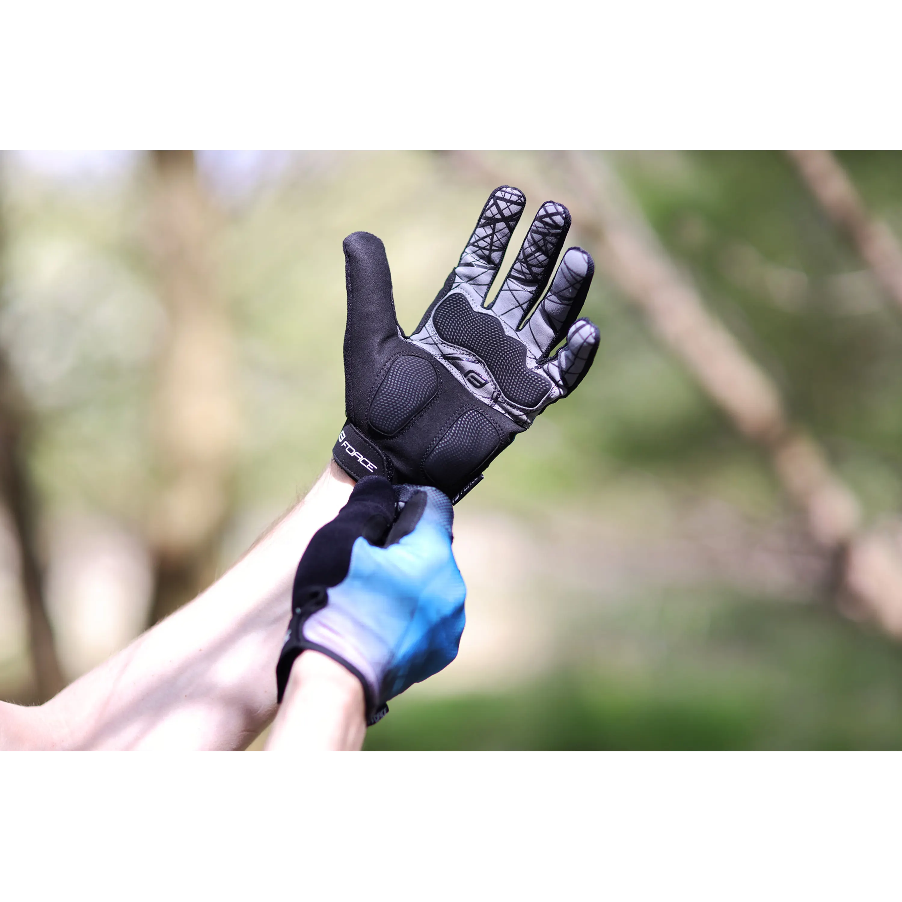 rukavice FORCE MTB CORE letní, modré L