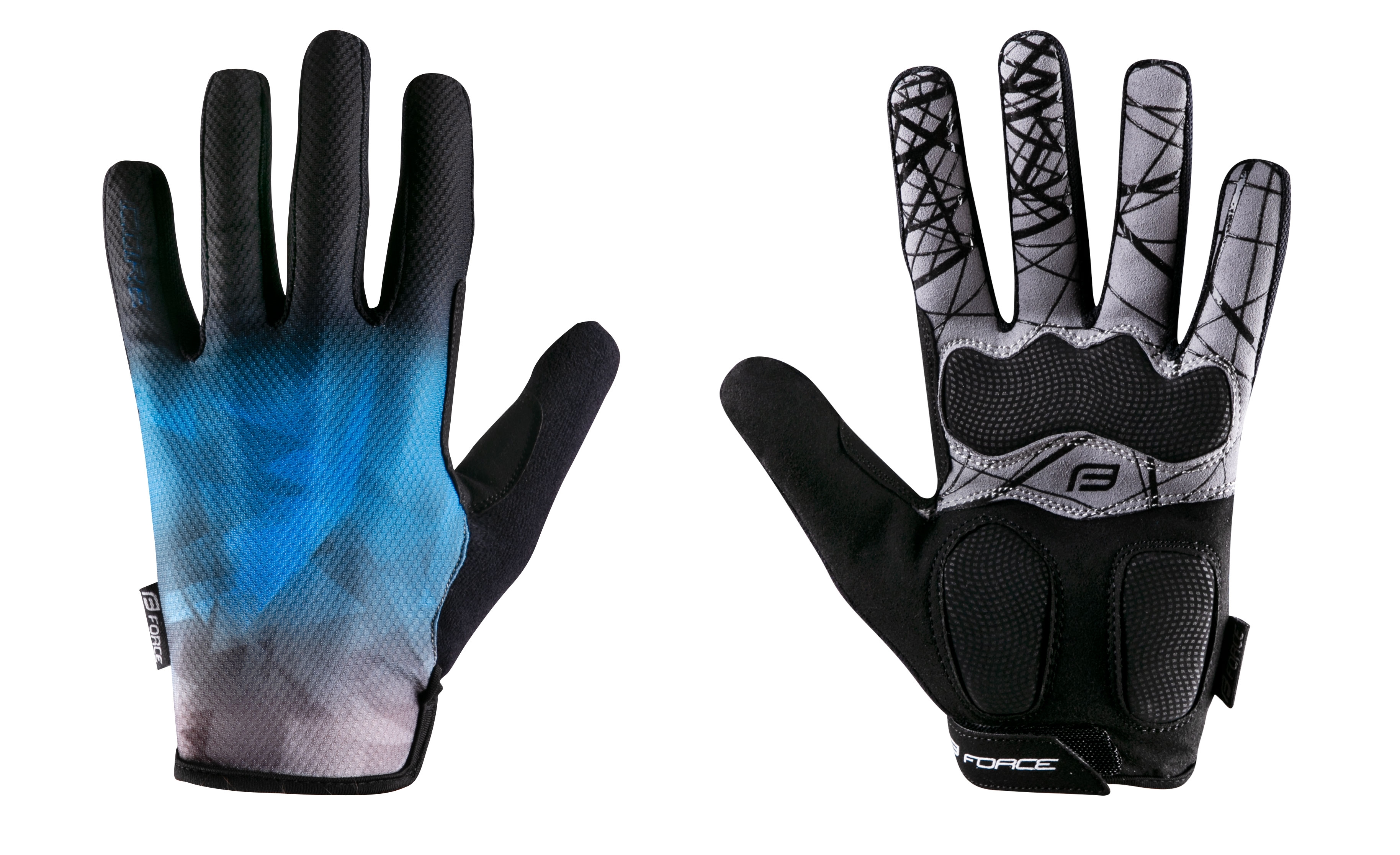 rukavice FORCE MTB CORE letní,modré L