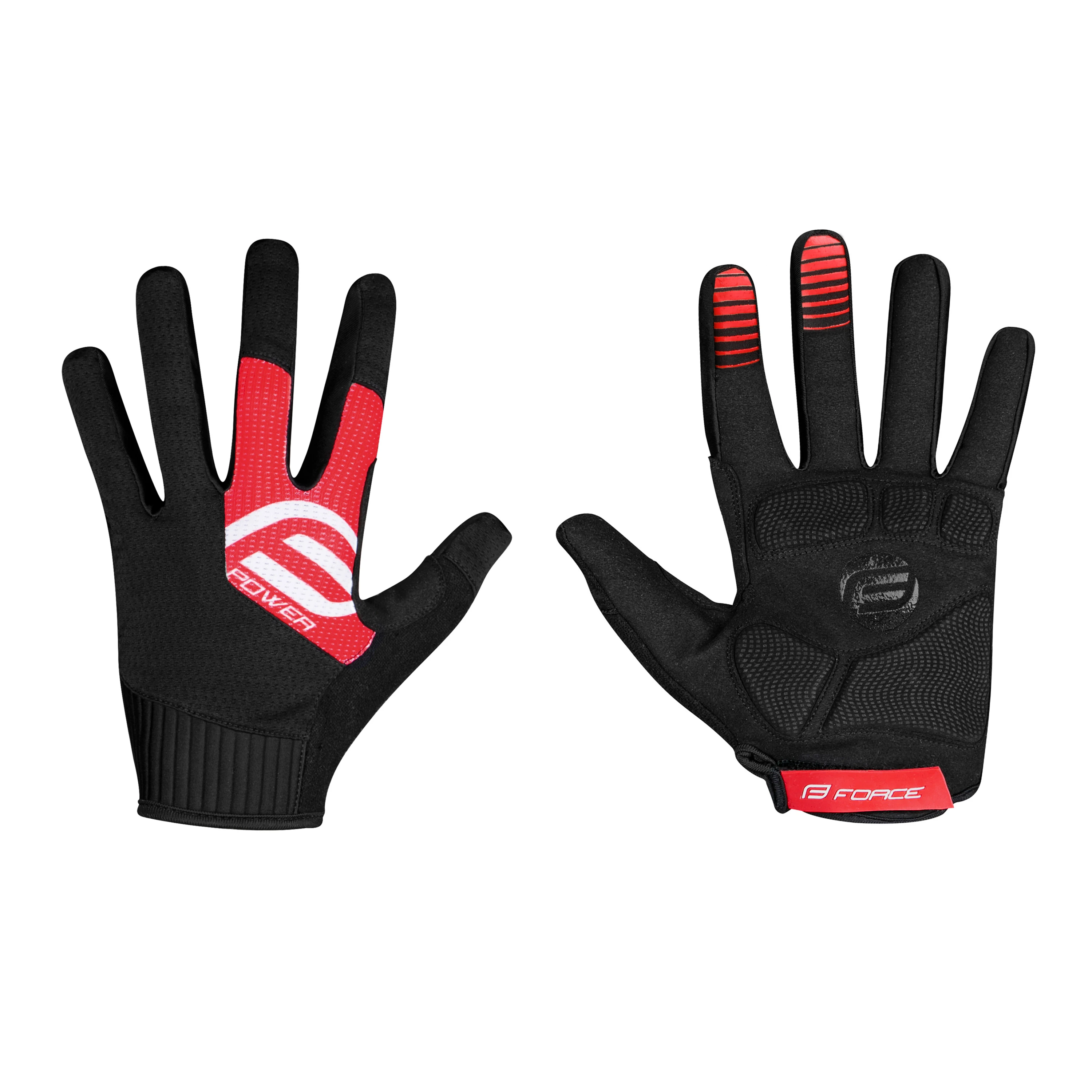 rukavice FORCE MTB POWER, černo-červené