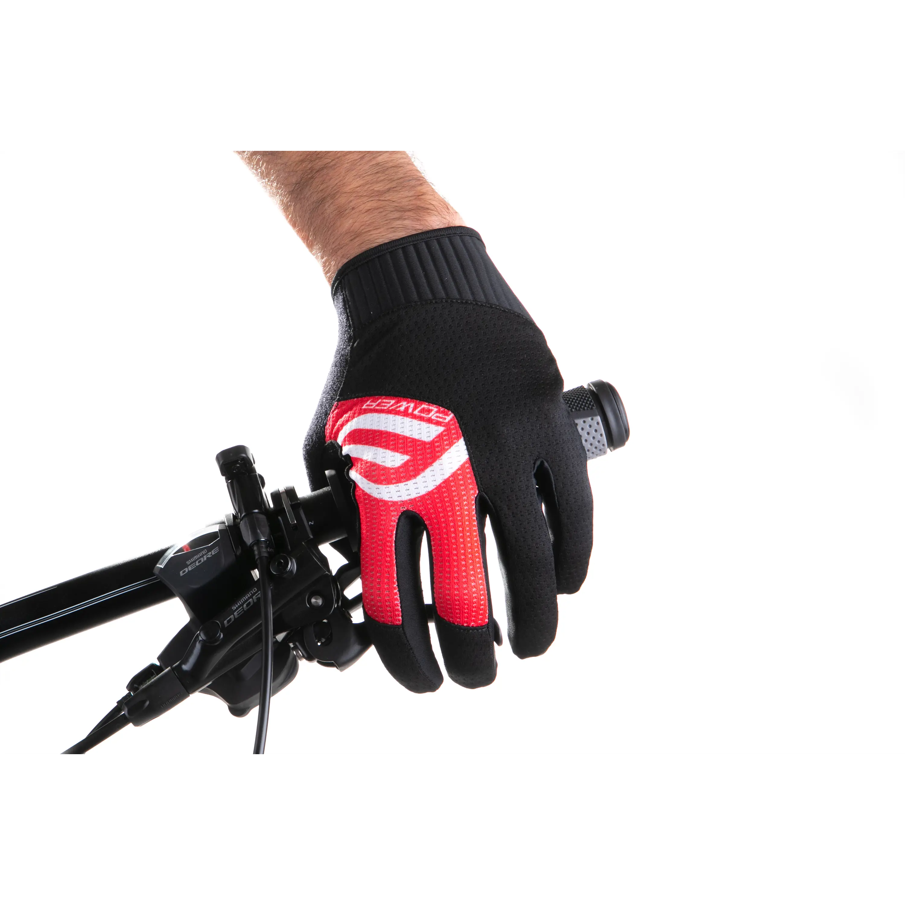 rukavice FORCE MTB POWER, černo-červené XL