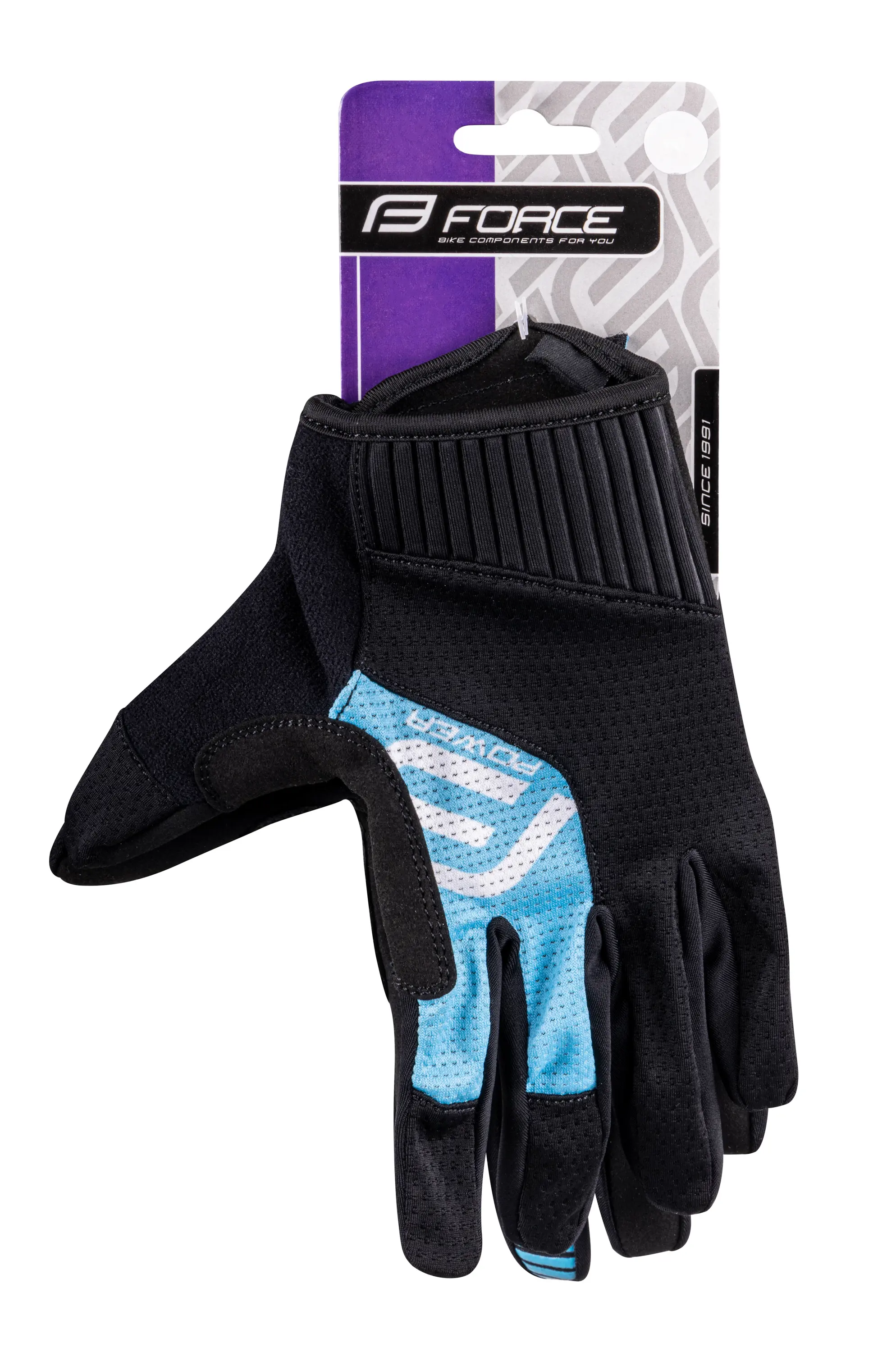 rukavice FORCE MTB POWER, černo-modré