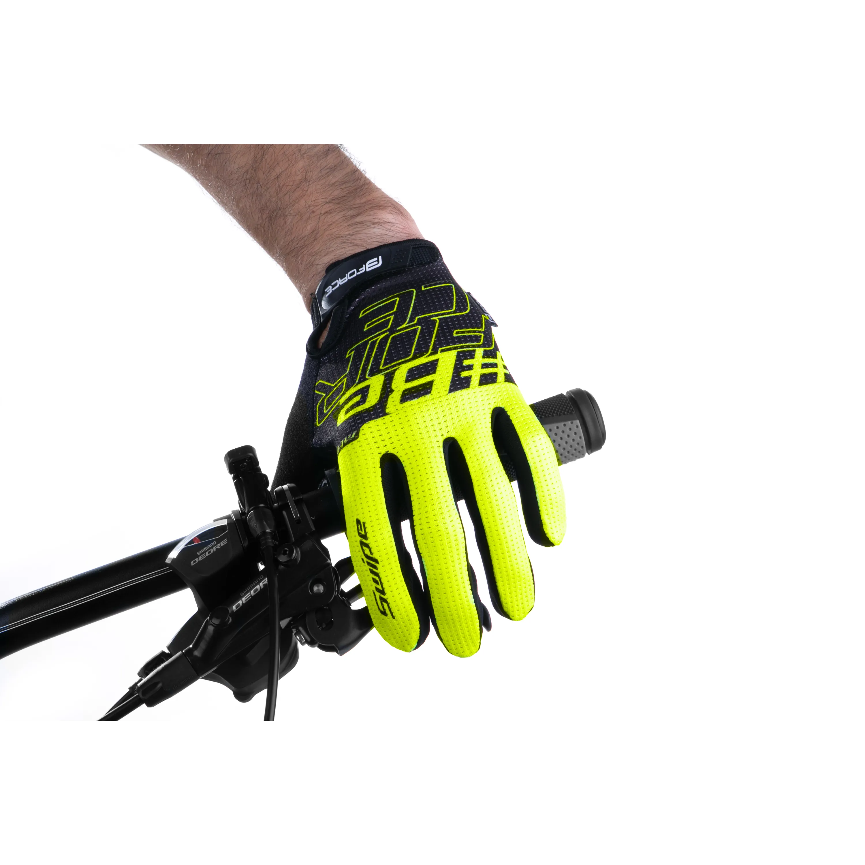 rukavice FORCE MTB SWIPE letní,černo-fluo L