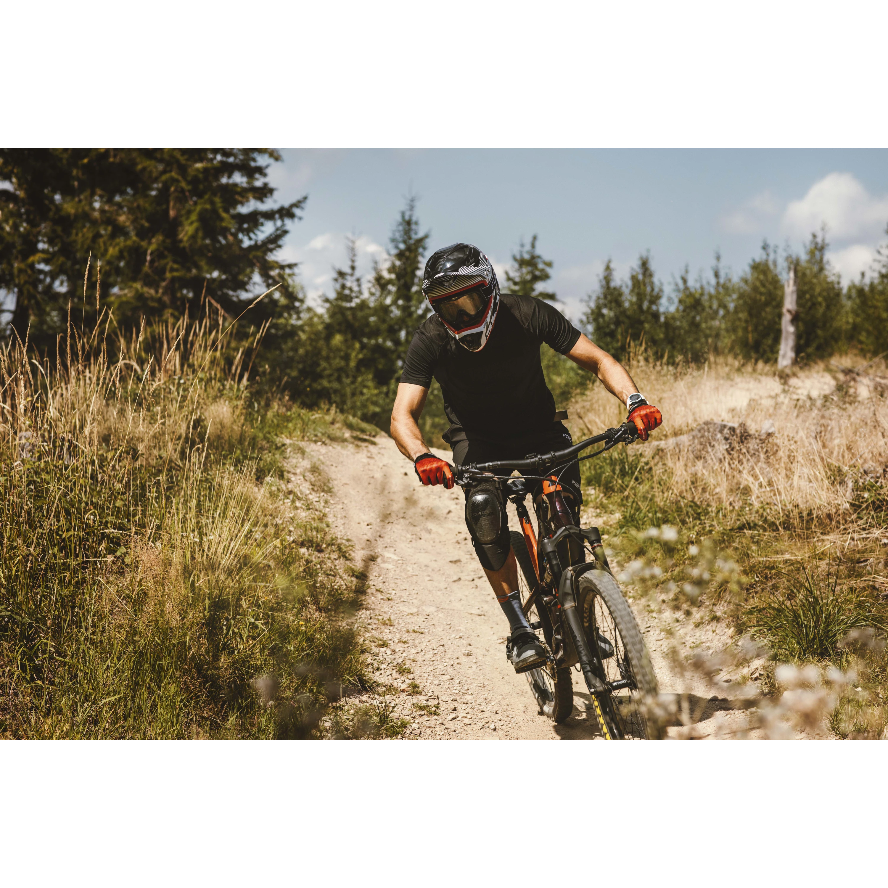 rukavice FORCE MTB SWIPE letní,červené XL